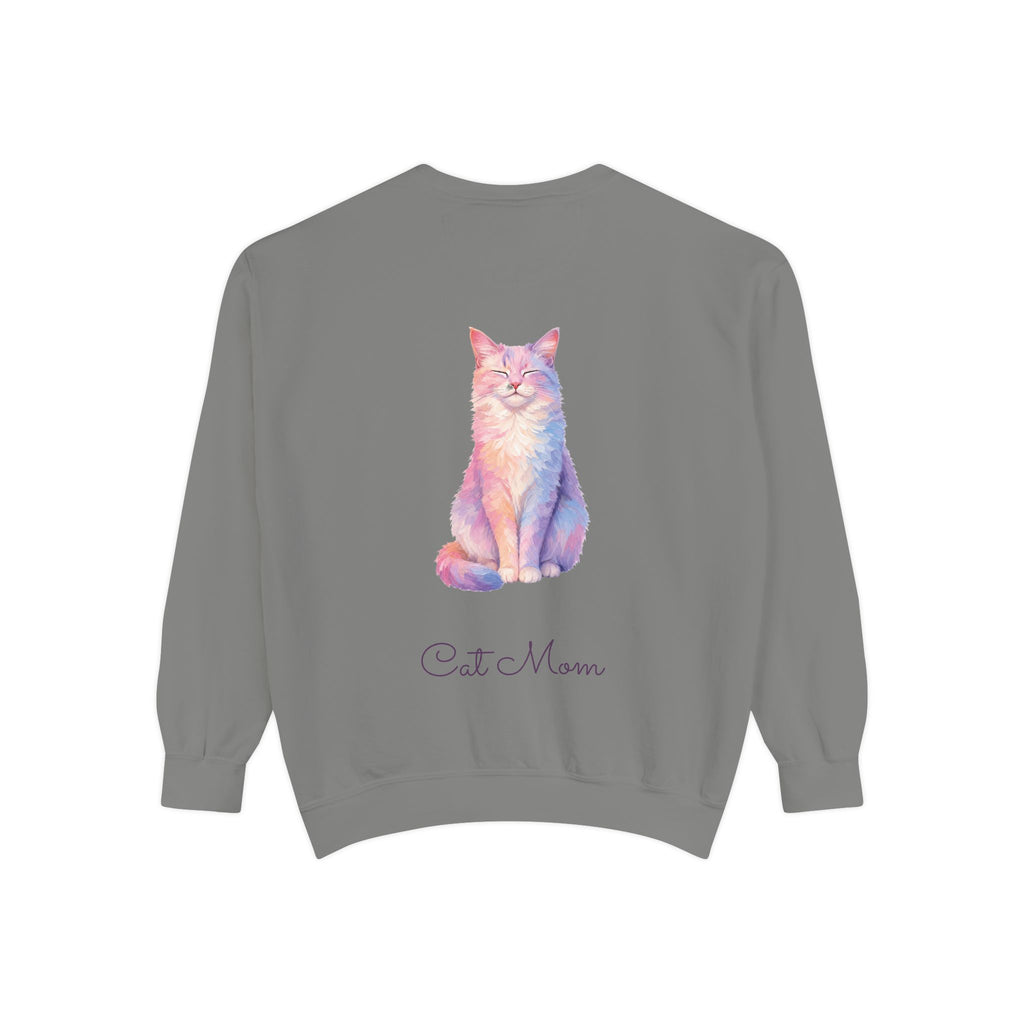 Cat Mom Shirt, Pastel Painterly Cat Tee, Cute Cat Lover Gift, Cat Owner Sweatshirt for Her