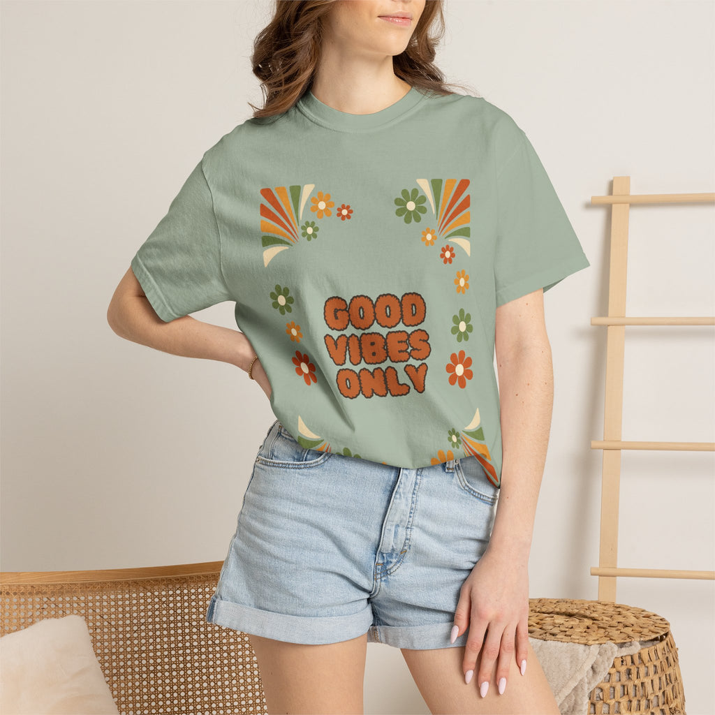 Good Vibes Only Shirt, Retro Groovy Tee, 70s Aesthetic Gift, Positive Affirmation Sweatshirt