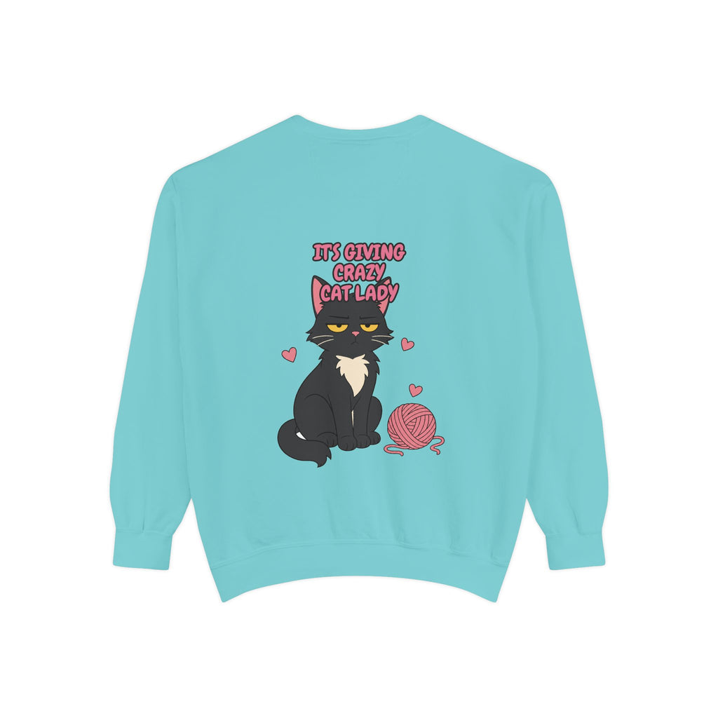 It's Giving Crazy Cat Lady Shirt, Funny Cat Mom Tee, Cat Lover Gift, Sarcastic Cat Owner Sweatshirt