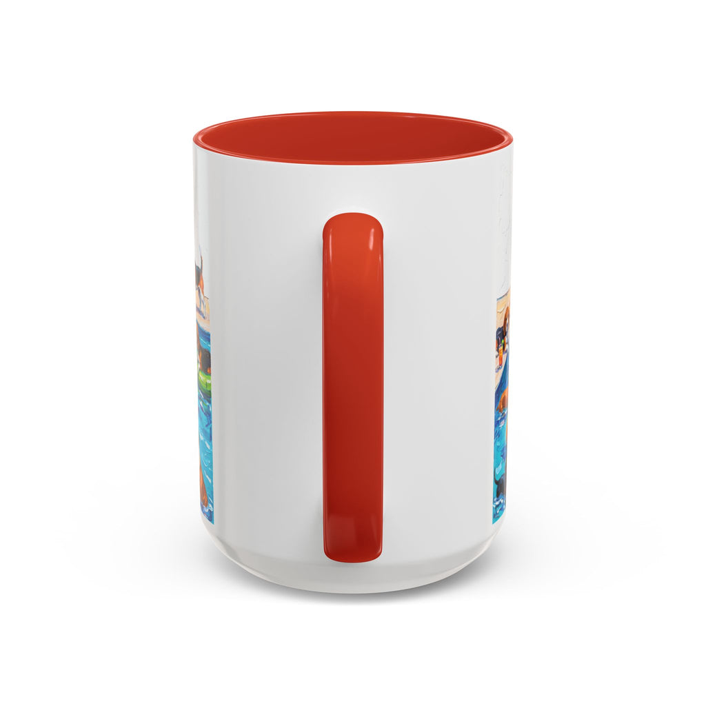Dogs Pool Party Coffee Mug — Funny Summer Dog Mug (15 oz)
