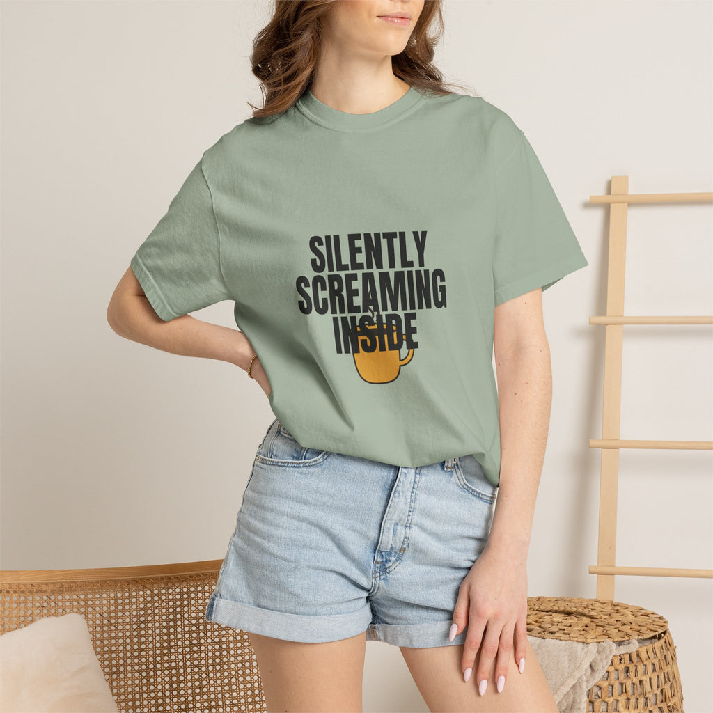 Silently Screaming Inside Shirt, Funny Sarcastic Tee, Coffee Lover Gift, Introvert Humor Sweatshirt