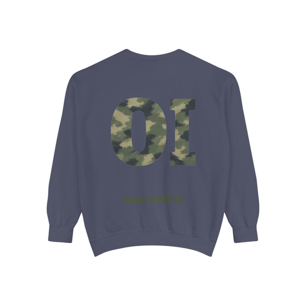 Organic Intervention Camo Shirt, OI Monogram Anti-Algorithm Tee, Streetwear Camo Graphic Gift, Bold Statement Sweatshirt