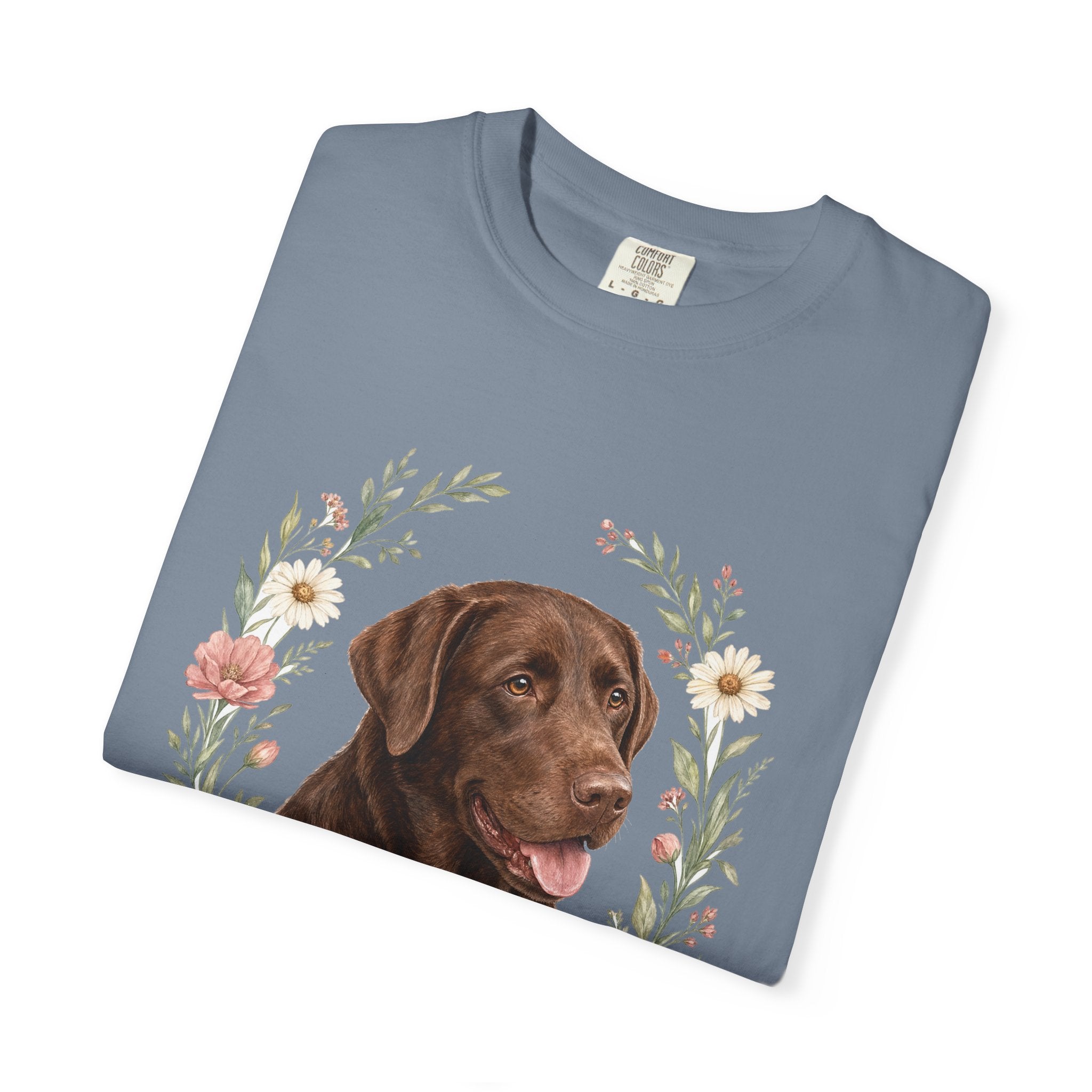 Chocolate Lab Mom Shirt, Labrador Mom Tee, Dog Mom Gift, Wildflower Dog Lover Sweatshirt, Cute Dog Owner Gift