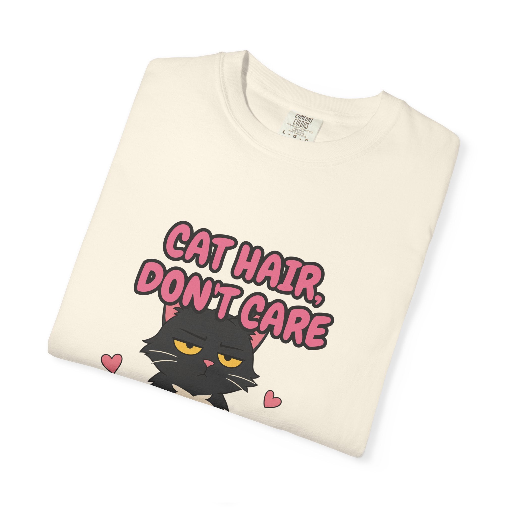 Cat Hair Don't Care Shirt, Funny Cat Mom Tee, Cat Lover Gift, Cat Owner Sweatshirt