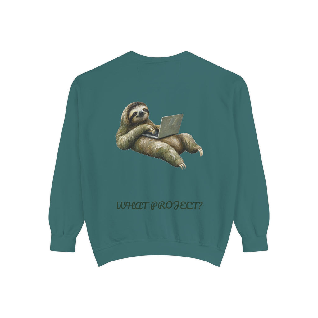 Sloth With Laptop Shirt, What Project Funny Tee, Lazy Work From Home Gift, Painterly Sloth Sweatshirt
