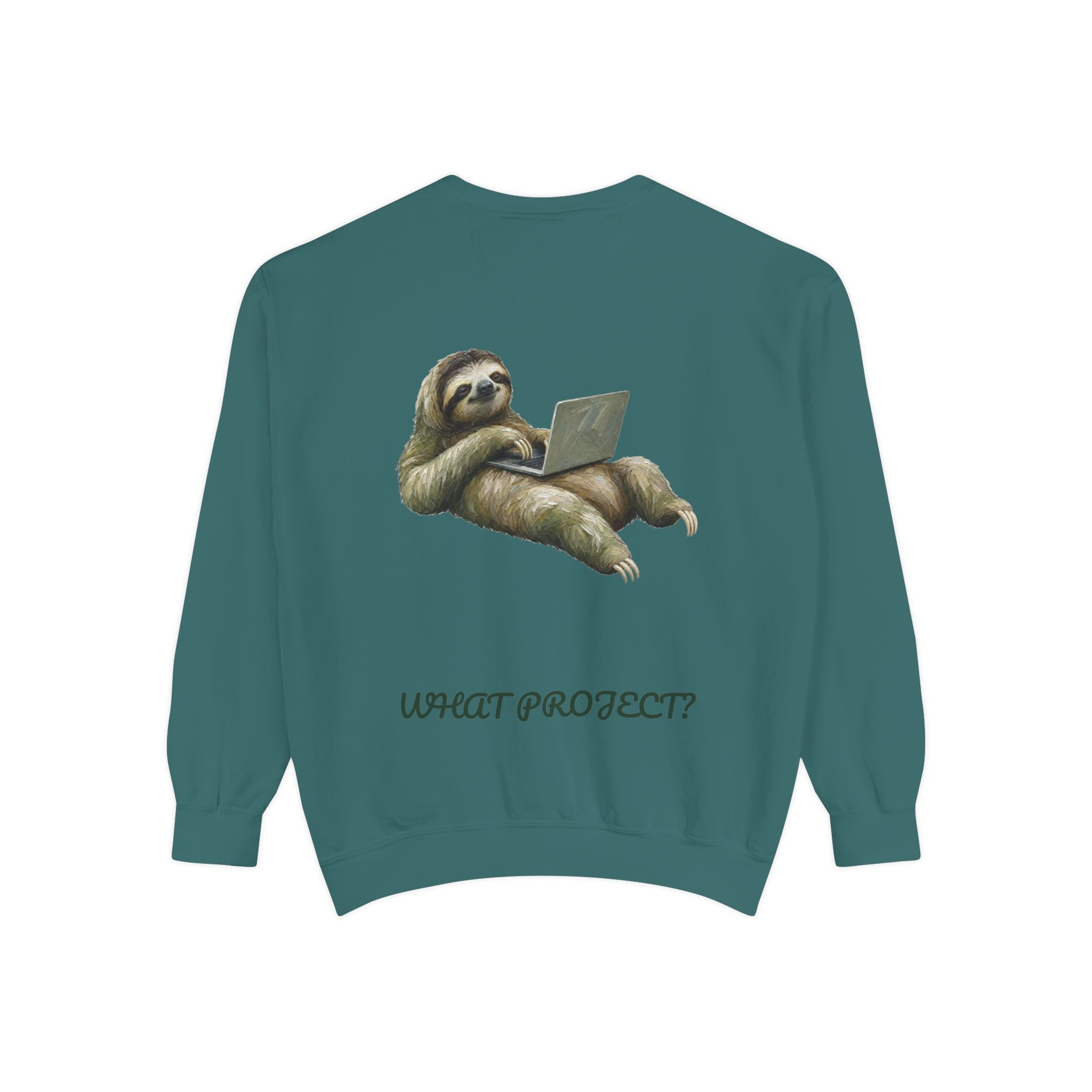 Sloth With Laptop Shirt, What Project Funny Tee, Lazy Work From Home Gift, Painterly Sloth Sweatshirt