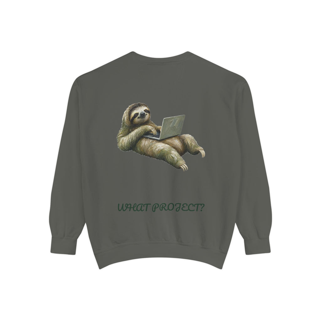 Sloth With Laptop Shirt, What Project Funny Tee, Lazy Work From Home Gift, Painterly Sloth Sweatshirt