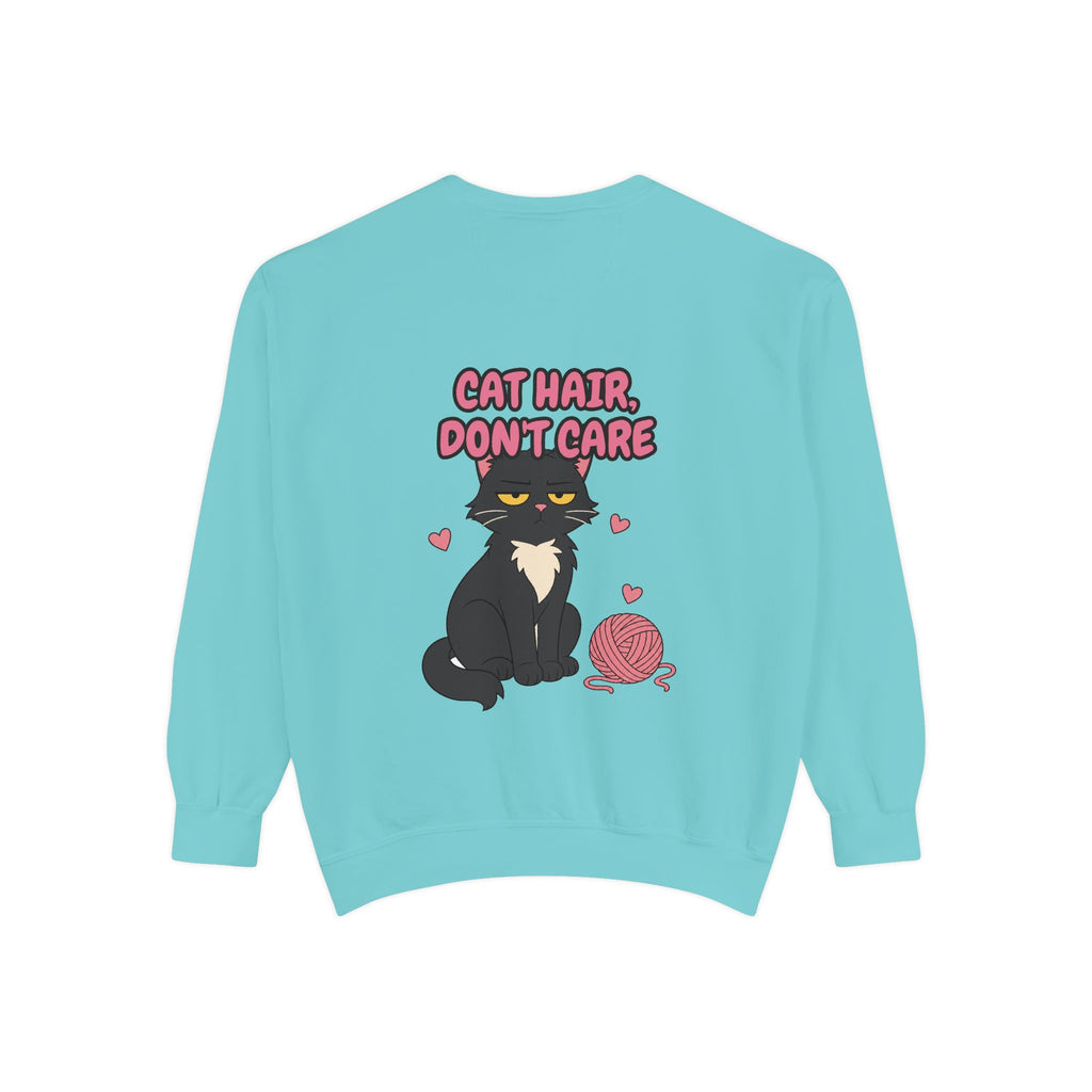 Cat Hair Don't Care Shirt, Funny Cat Mom Tee, Cat Lover Gift, Cat Owner Sweatshirt