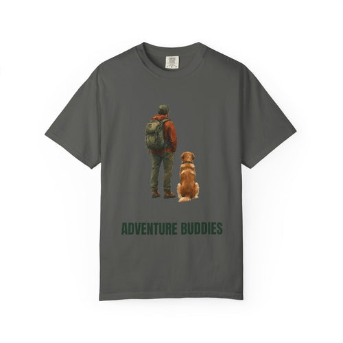 Adventure Buddies Shirt, Dog and Human Hiking Tee, Matching Dog Owner Gift, Painterly Outdoor Sweatshirt