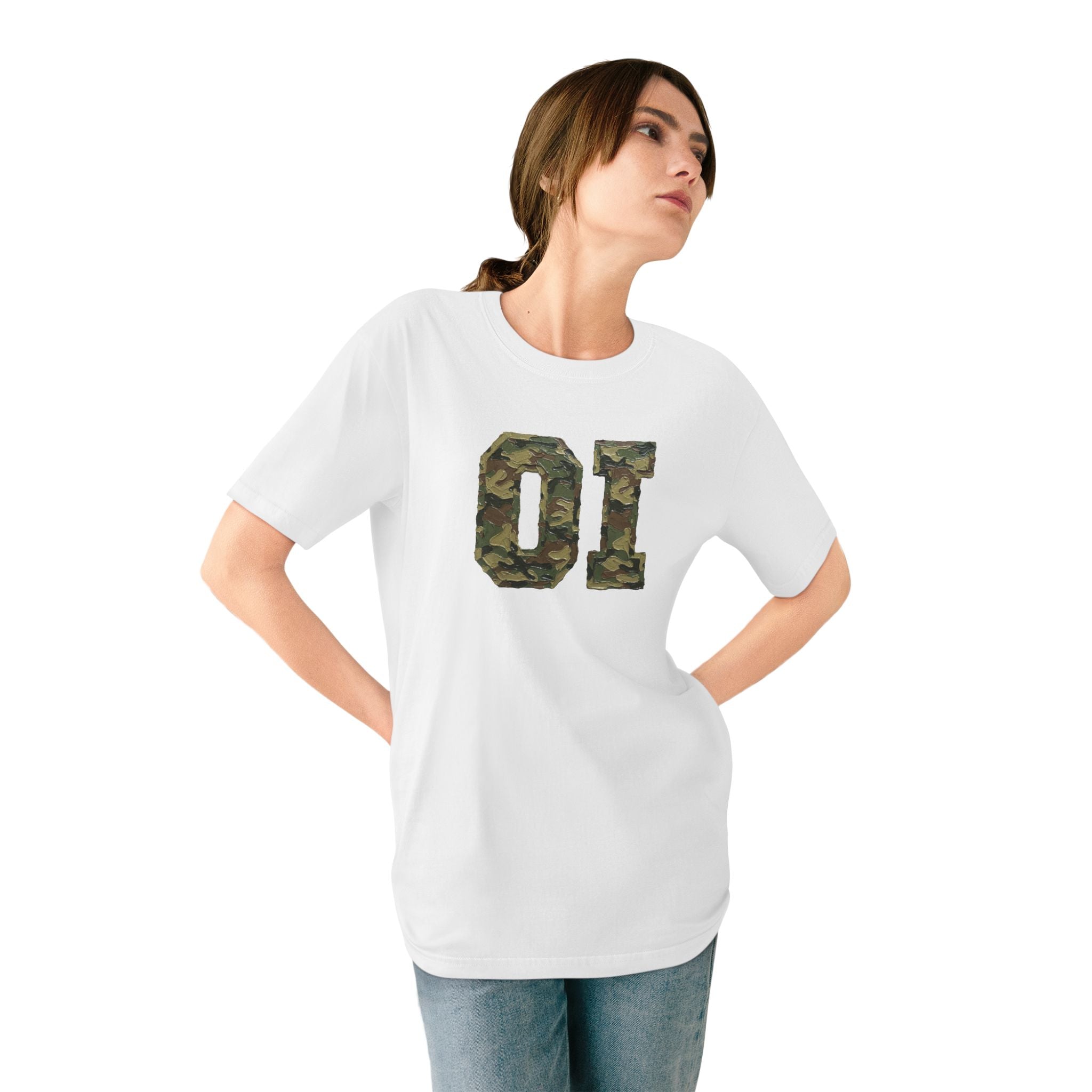 Organic Cotton Camo OI T-Shirt — Vintage Military Number Tee
