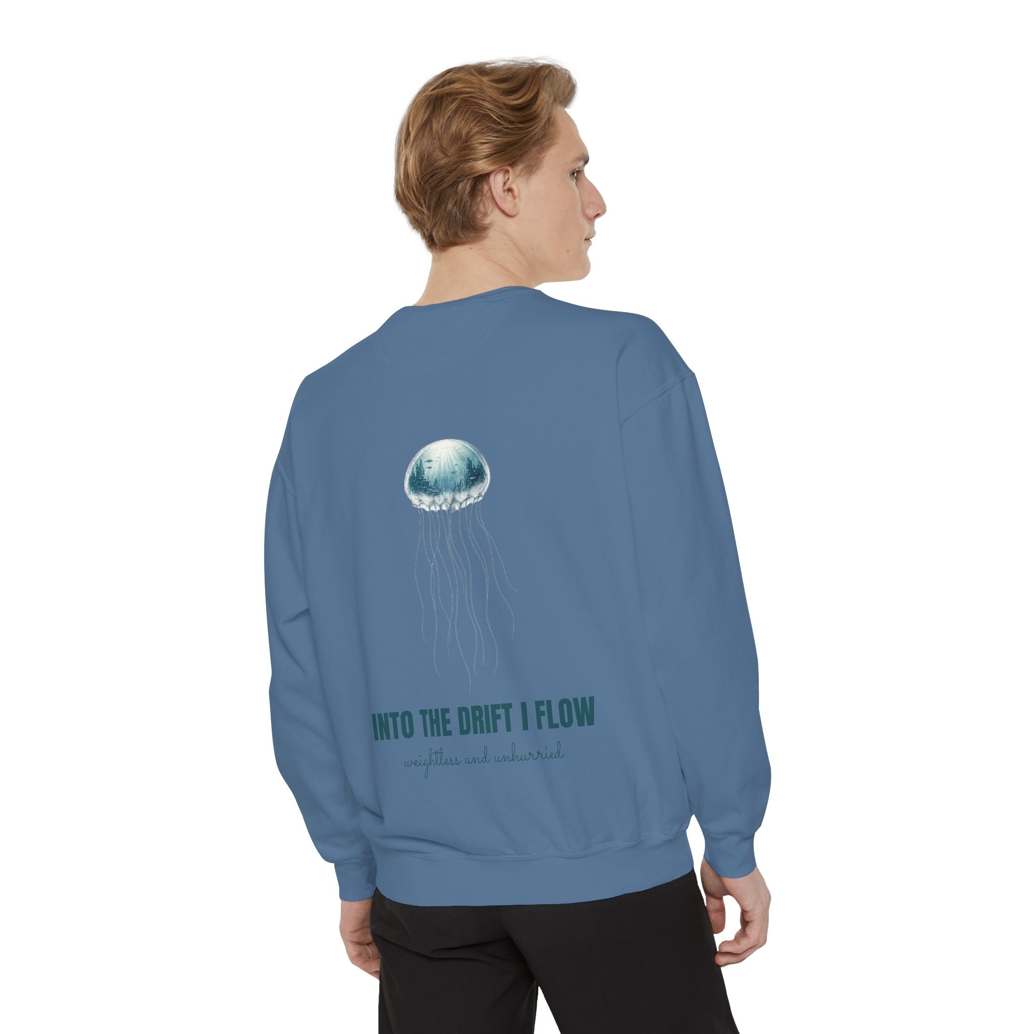 Into the Drift I Flow Shirt, Jellyfish Double Exposure Tee, Ocean Diver Sea Life Gift, Nautical Marine Sweatshirt