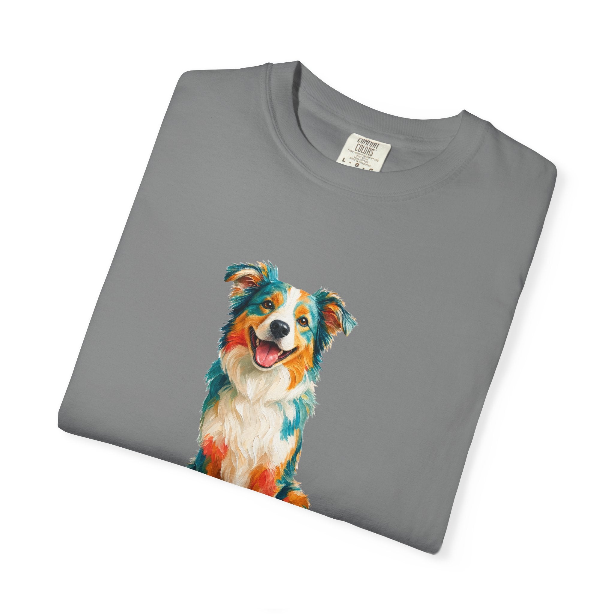 Dog Mom Shirt, Vibrant Painterly Dog Tee, Bold Dog Lover Gift, Colorful Dog Owner Sweatshirt