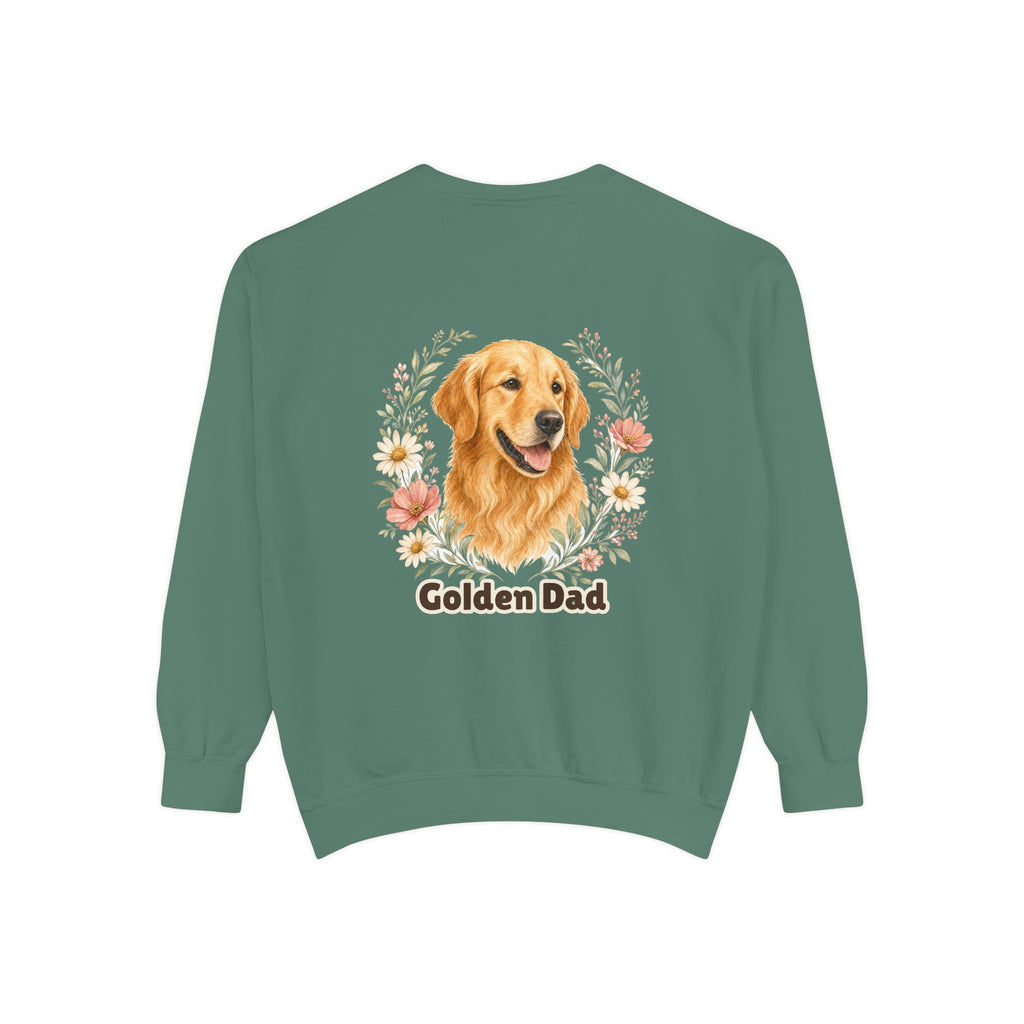 Golden Retriever Dad Shirt, Golden Dad Tee, Dog Dad Gift, Wildflower Dog Lover Sweatshirt, Cute Dog Owner Gift