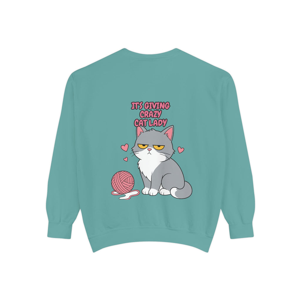 It's Giving Crazy Cat Lady Shirt, Grey Cat Mom Tee, Cat Lover Gift, Funny Cat Owner Sweatshirt