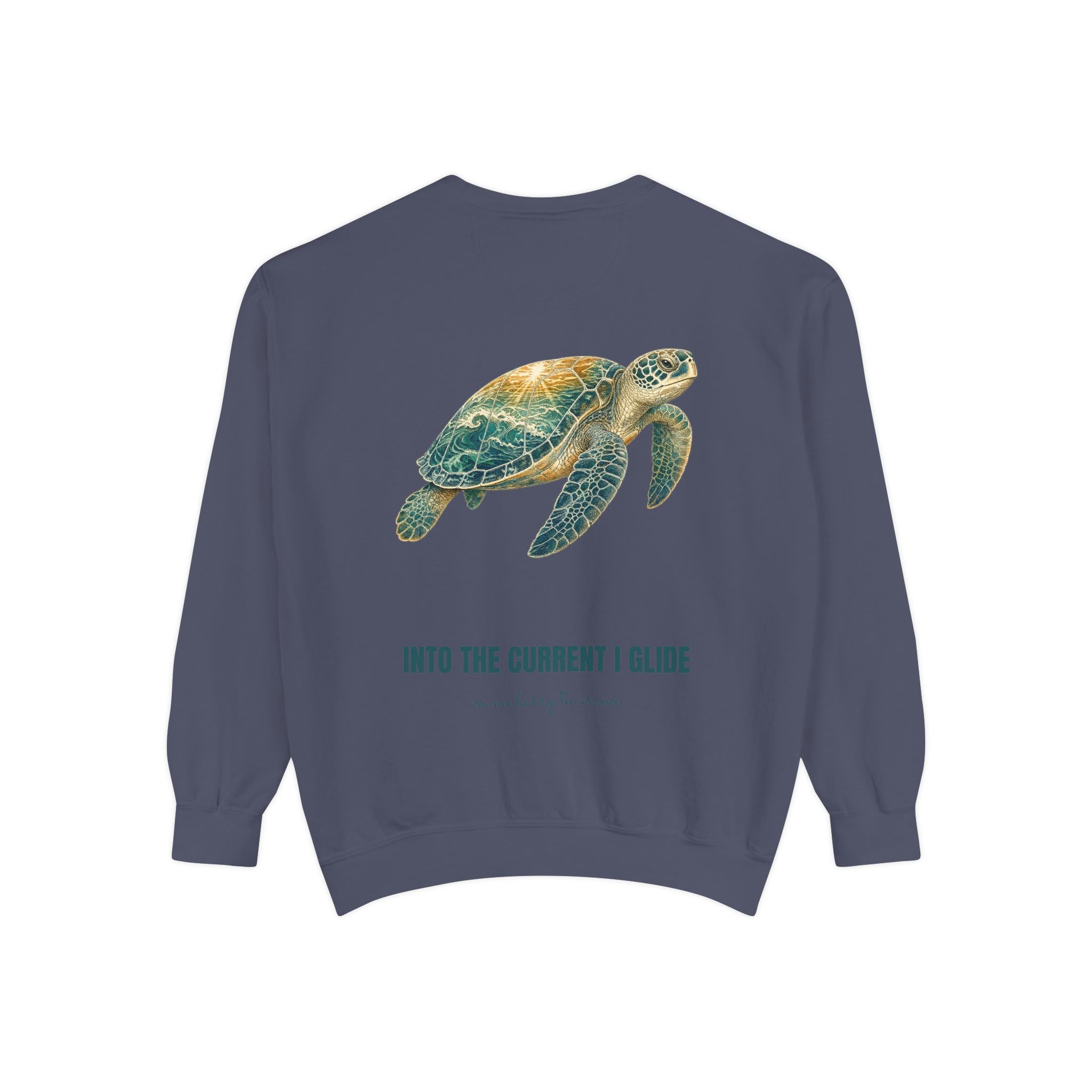 Into the Current I Glide Shirt, Sea Turtle Double Exposure Tee, Ocean Lover Marine Life Gift, Beach Nautical Sweatshirt