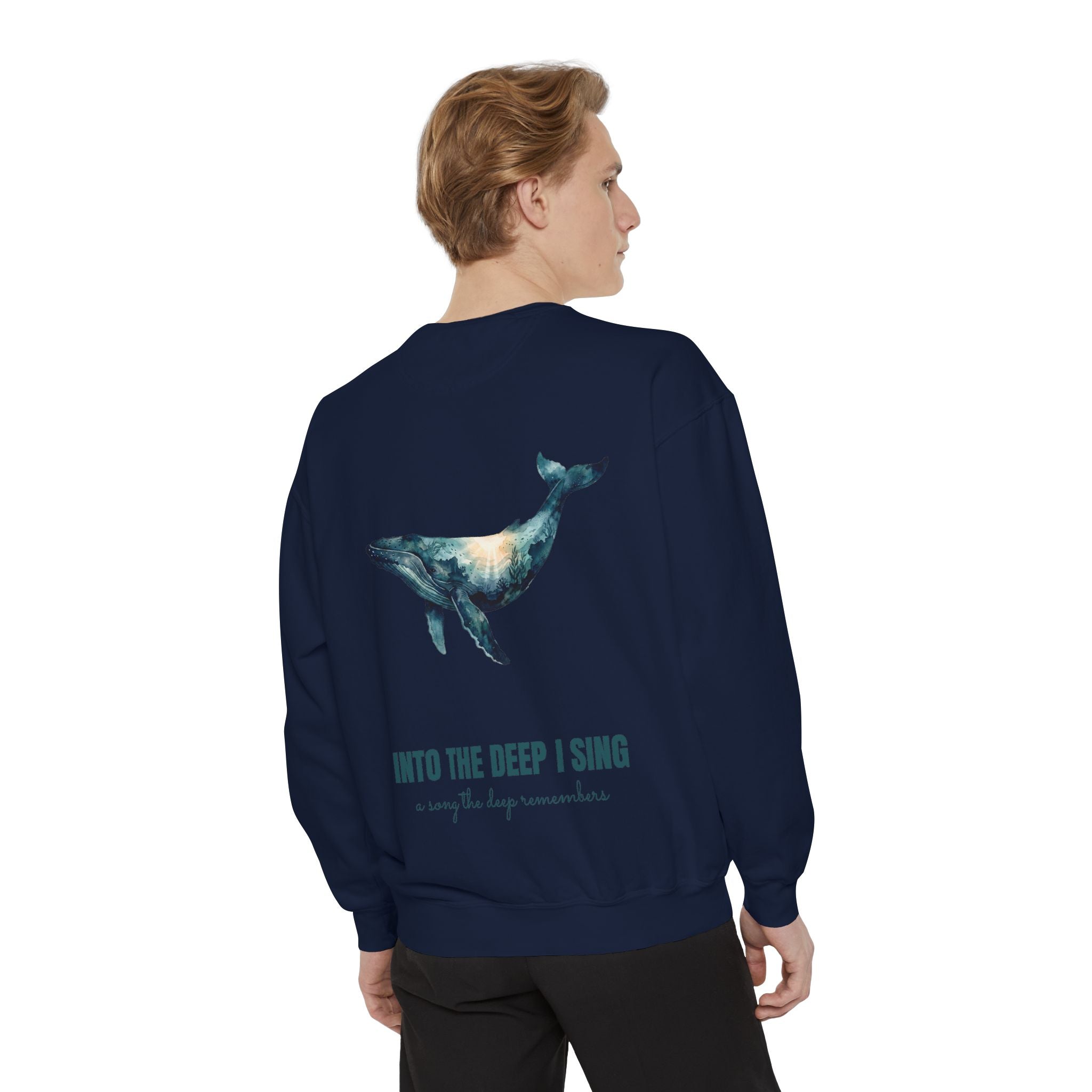 Into the Deep I Sing Shirt, Humpback Whale Double Exposure Tee, Ocean Lover Marine Life Gift, Nautical Sweatshirt