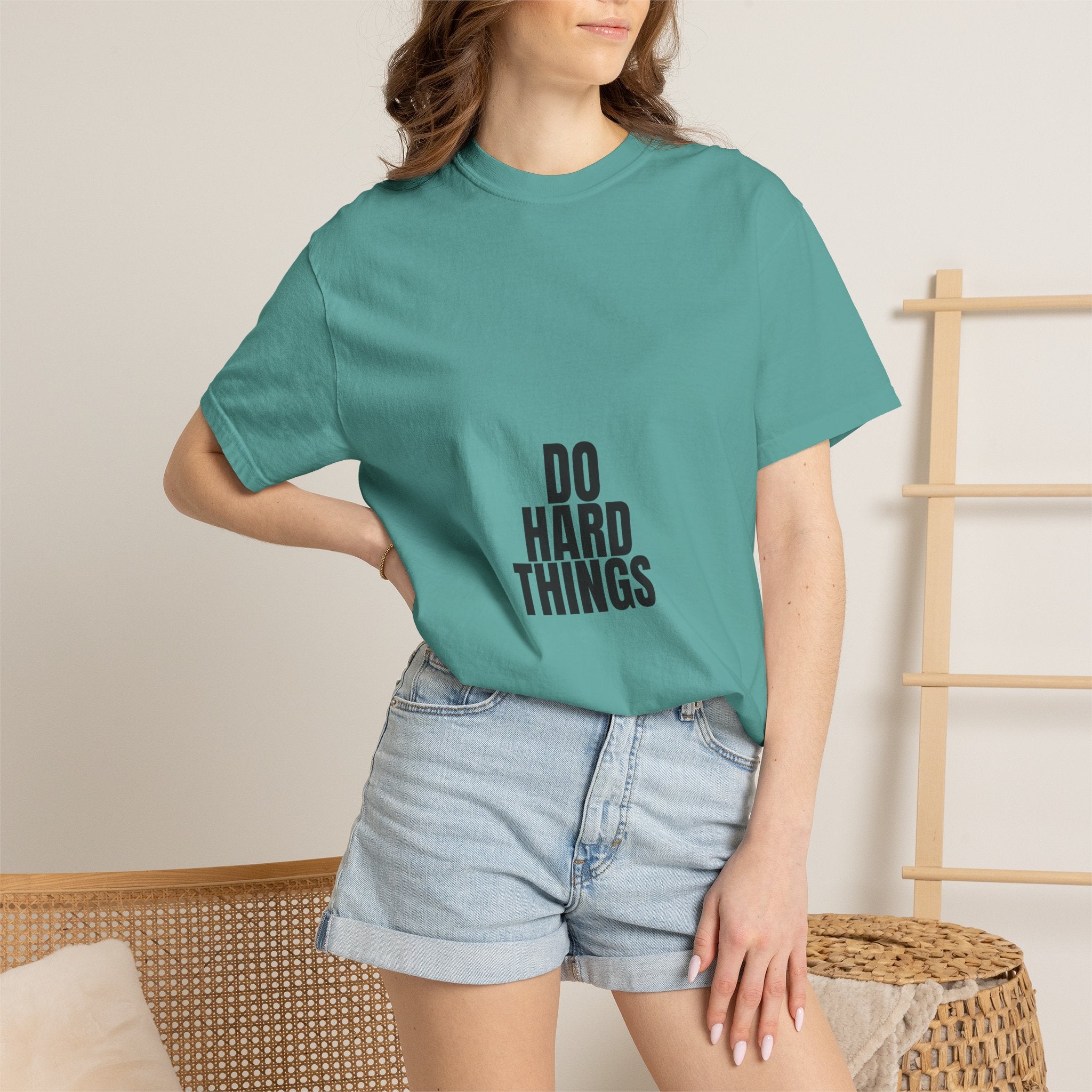 Do Hard Things Shirt, Minimalist Motivational Tee, Gym Fitness Mindset Gift, Bold Typography Sweatshirt