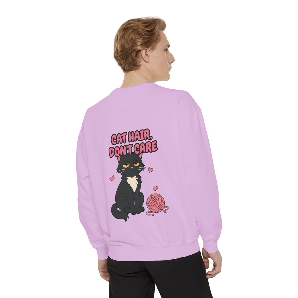 Cat Hair Don't Care Shirt, Funny Cat Mom Tee, Cat Lover Gift, Cat Owner Sweatshirt
