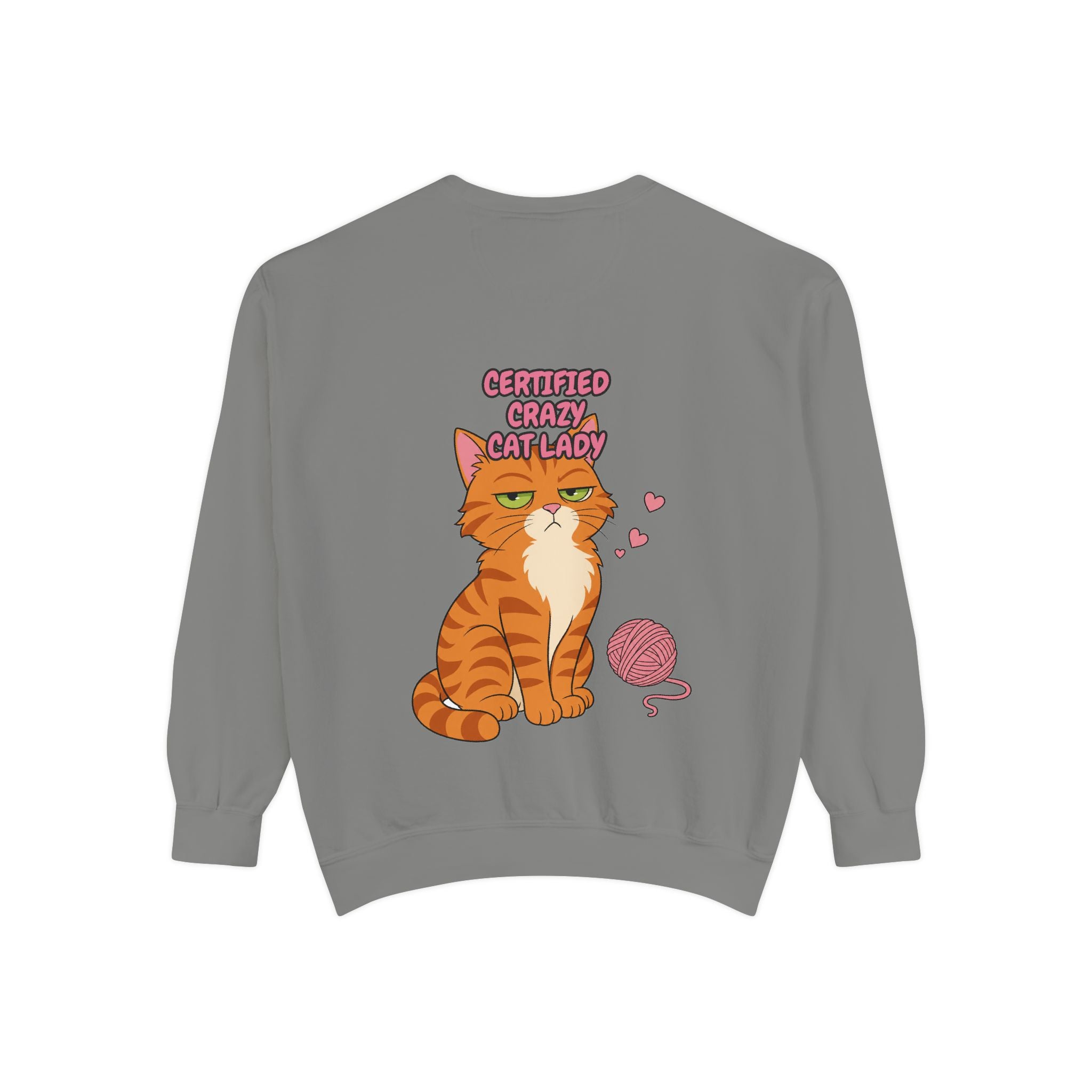Certified Crazy Cat Lady Shirt, Orange Cat Mom Tee, Ginger Cat Lover Gift, Funny Cat Owner Sweatshirt