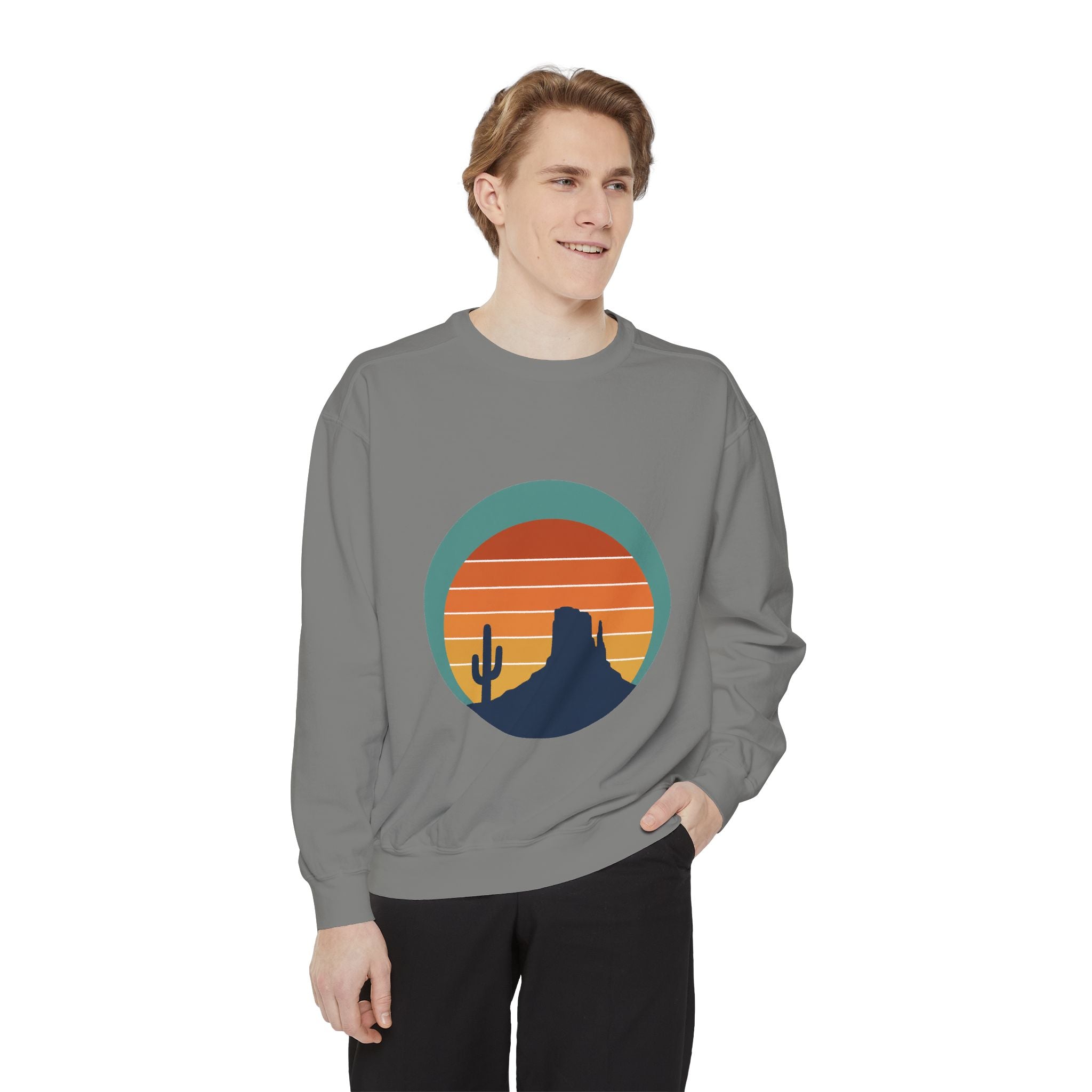 Retro Sunset Desert Shirt, Vintage Cactus Tee, Southwest Nature Gift, 70s Landscape Sweatshirt