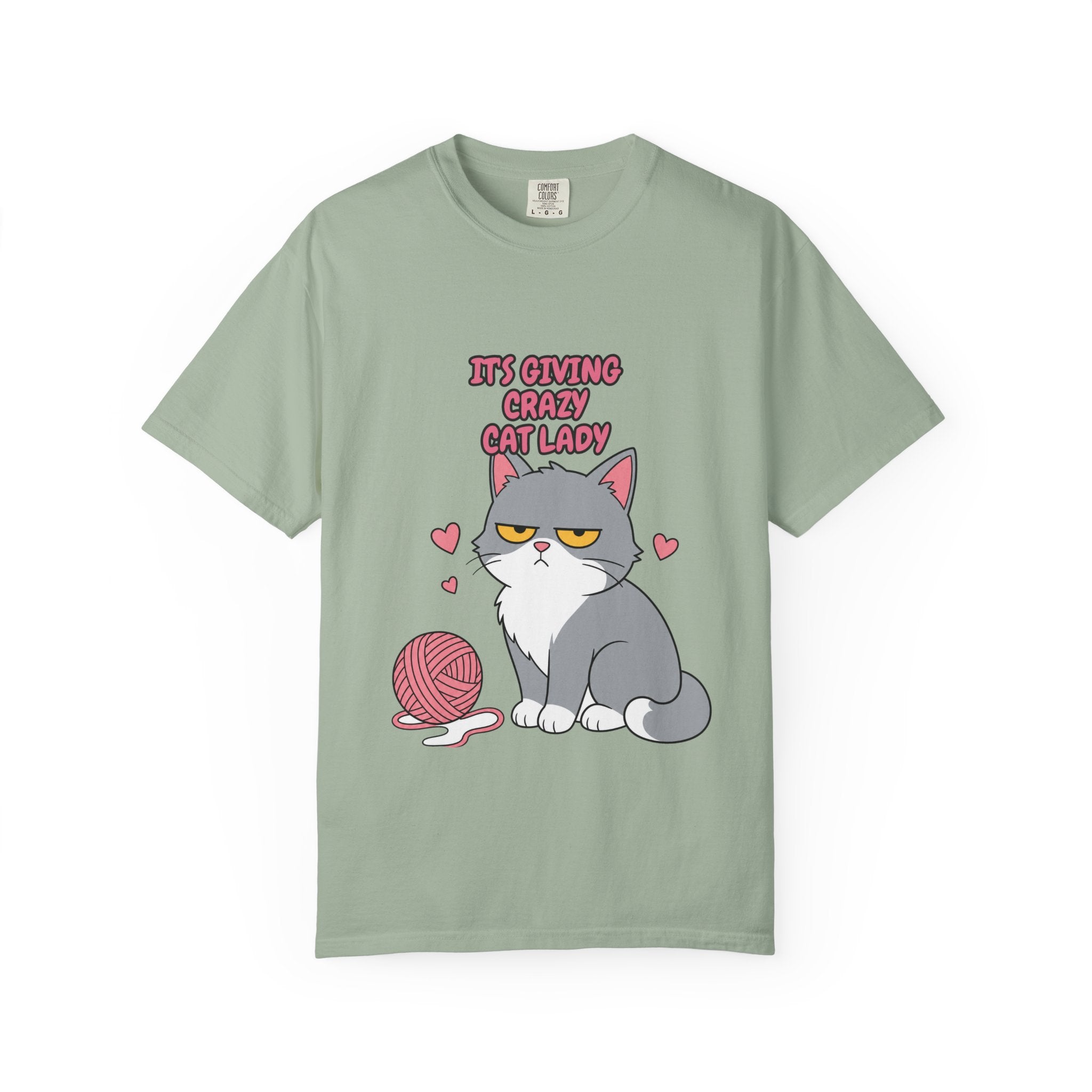 It's Giving Crazy Cat Lady Shirt, Grey Cat Mom Tee, Cat Lover Gift, Funny Cat Owner Sweatshirt