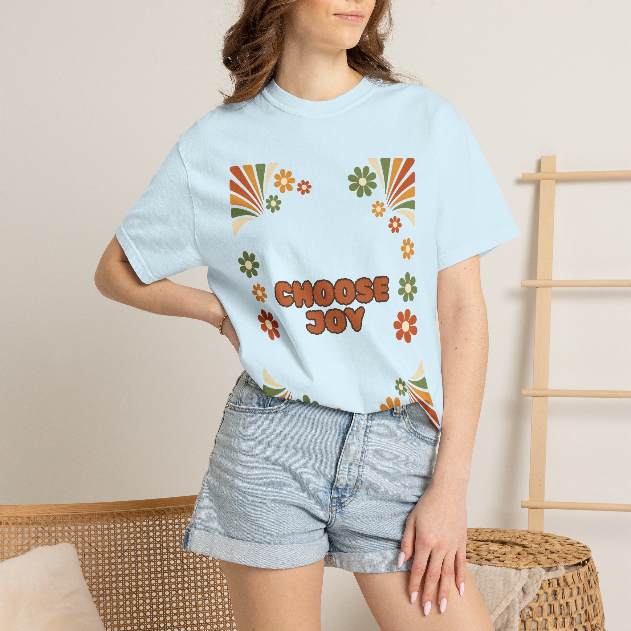 Choose Joy Shirt, Retro Groovy Tee, 70s Aesthetic Gift, Positive Affirmation Sweatshirt