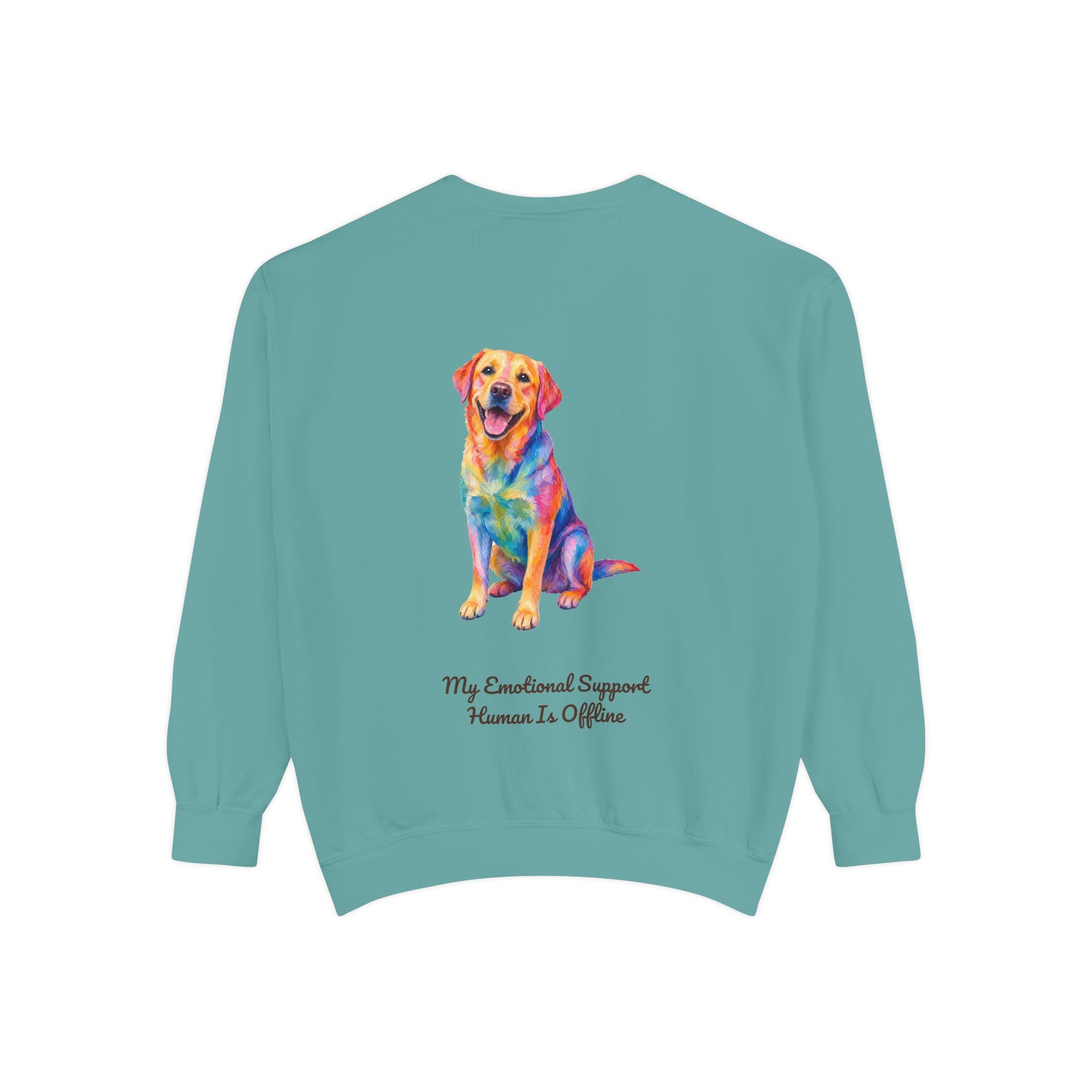 Labrador Shirt, My Emotional Support Human Is Offline Tee, Funny Lab Dog Mom Gift, Painterly Dog Lover Sweatshirt
