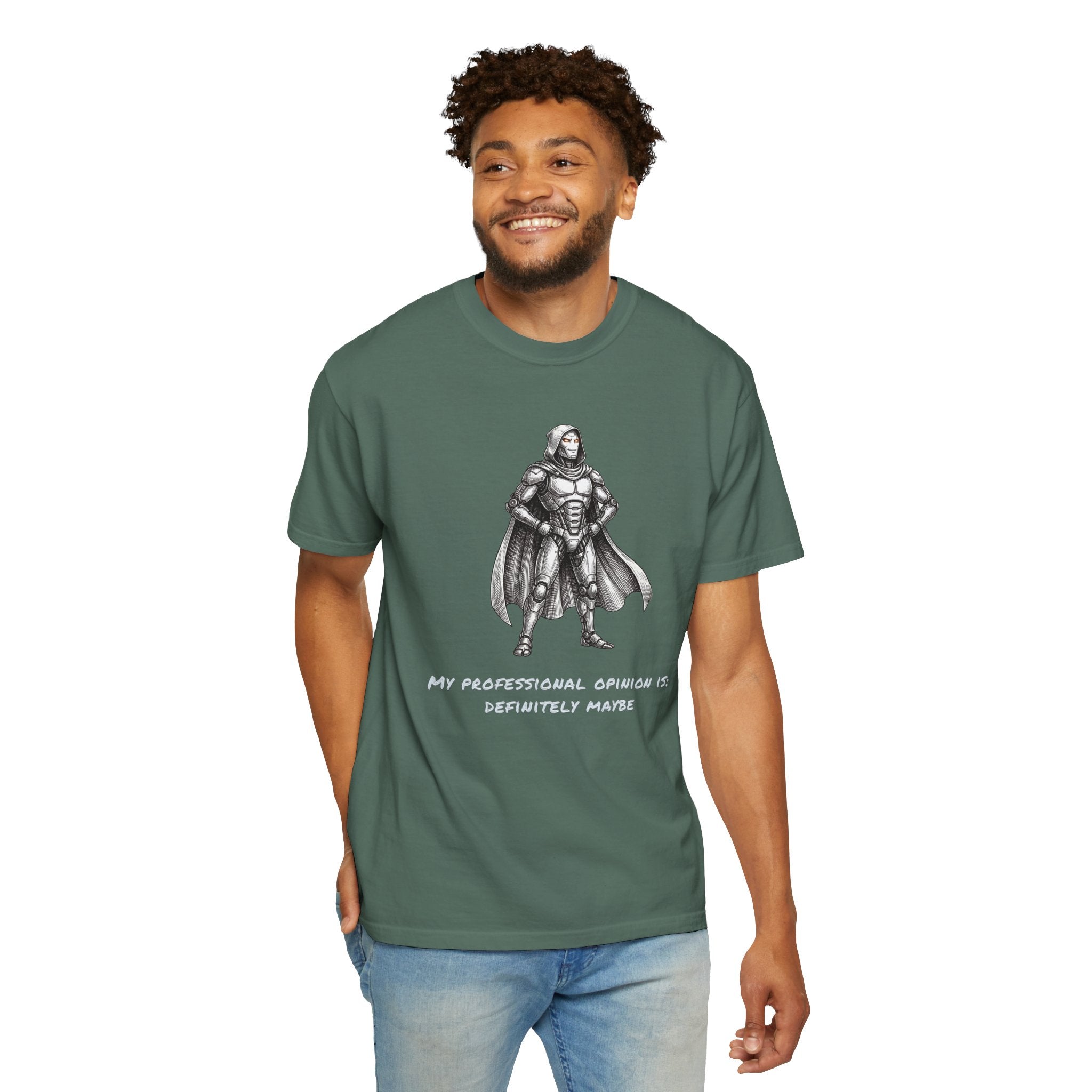 Confident Robot T-Shirt — Professional Opinion: Definite Maybe