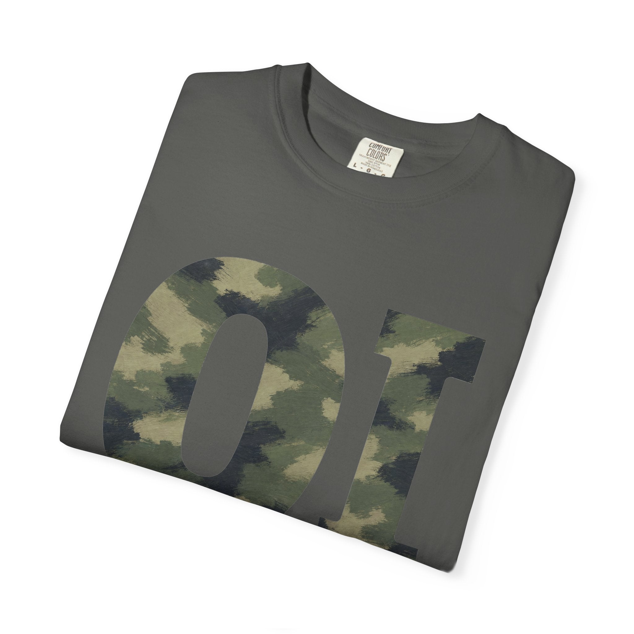 Organic Intervention Camo Hoodie, OI Monogram Anti-Algorithm Sweatshirt, Streetwear Camo Graphic Gift, Bold Statement Hoodie