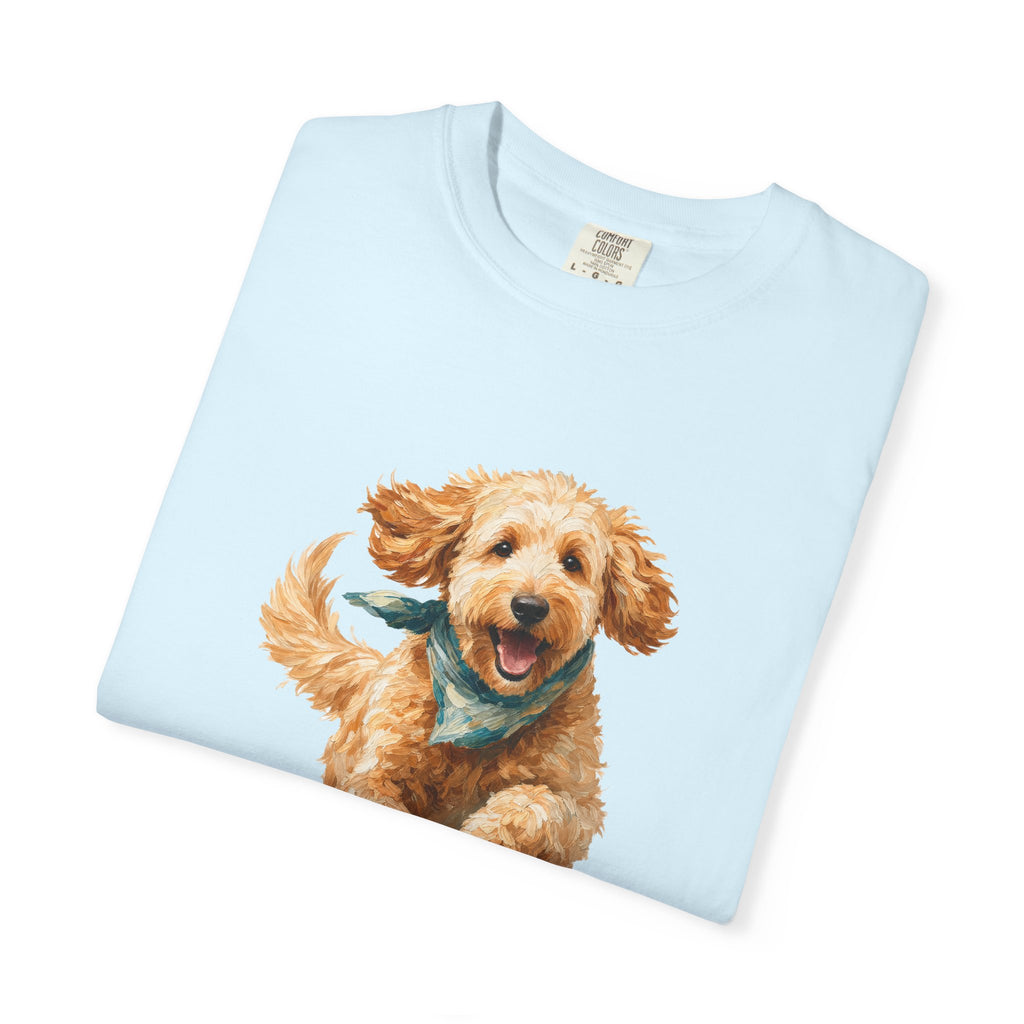 Momentum Goldendoodle Shirt, Running Doodle Dog Tee, Funny Doodle Dog Mom Gift, Painterly Dog Lover Sweatshirt