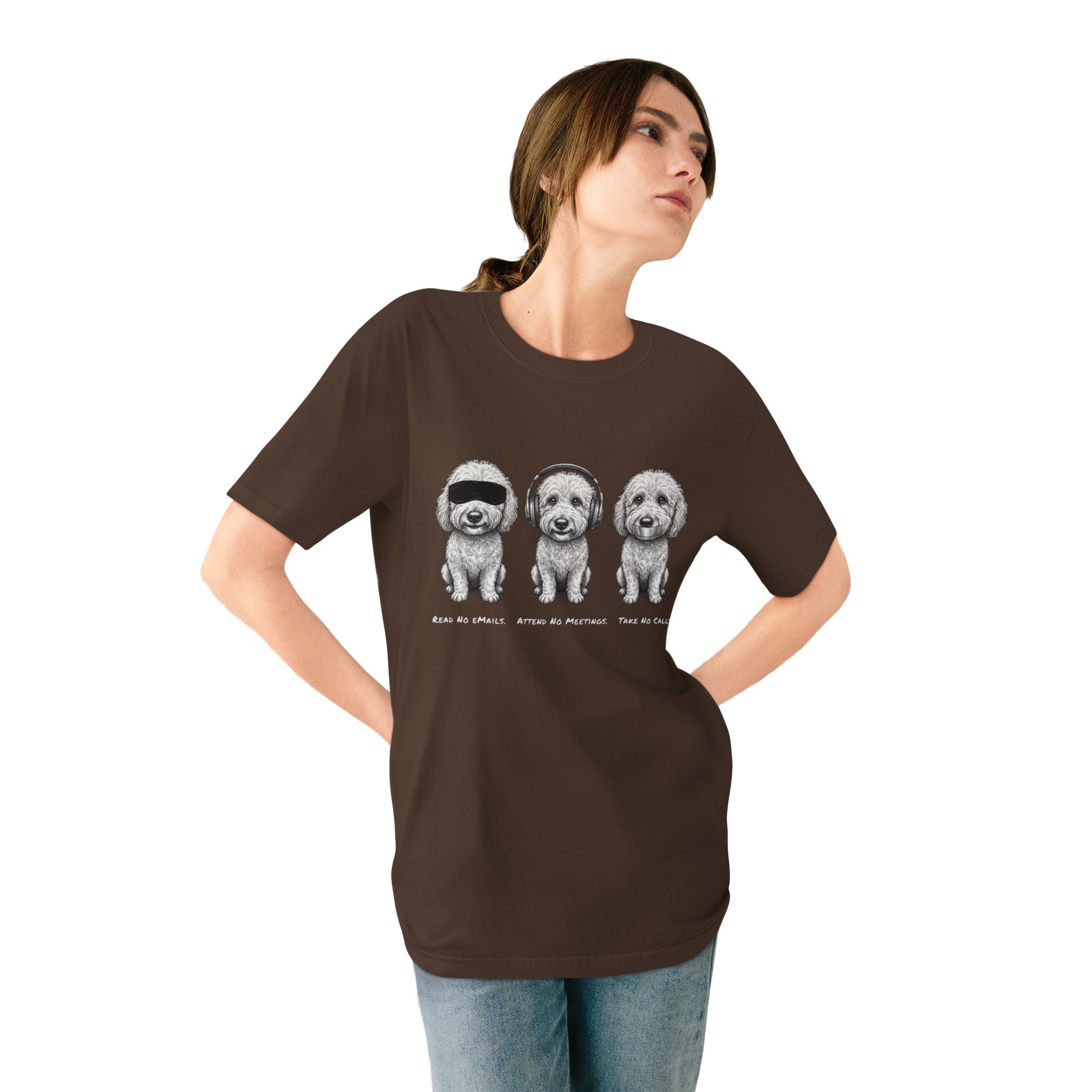 Organic Cotton Out of Office Dogs Tee — Read No Emails, No Meetings