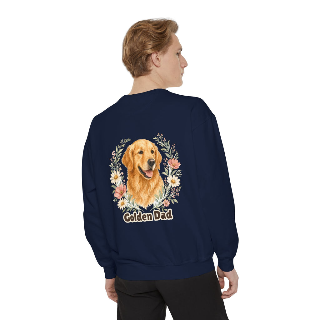Golden Retriever Dad Shirt, Golden Dad Tee, Dog Dad Gift, Wildflower Dog Lover Sweatshirt, Cute Dog Owner Gift