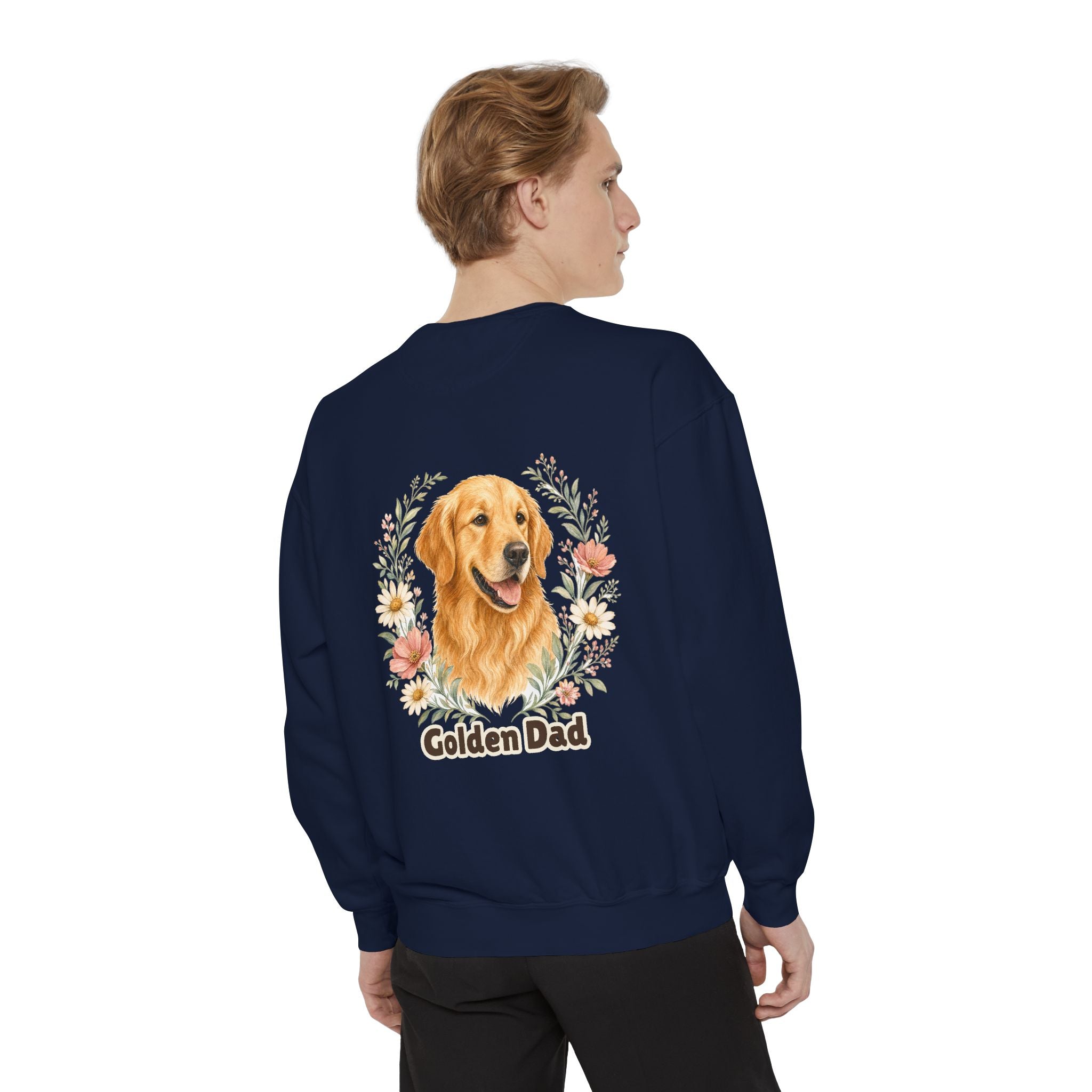 Golden Retriever Dad Shirt, Golden Dad Tee, Dog Dad Gift, Wildflower Dog Lover Sweatshirt, Cute Dog Owner Gift