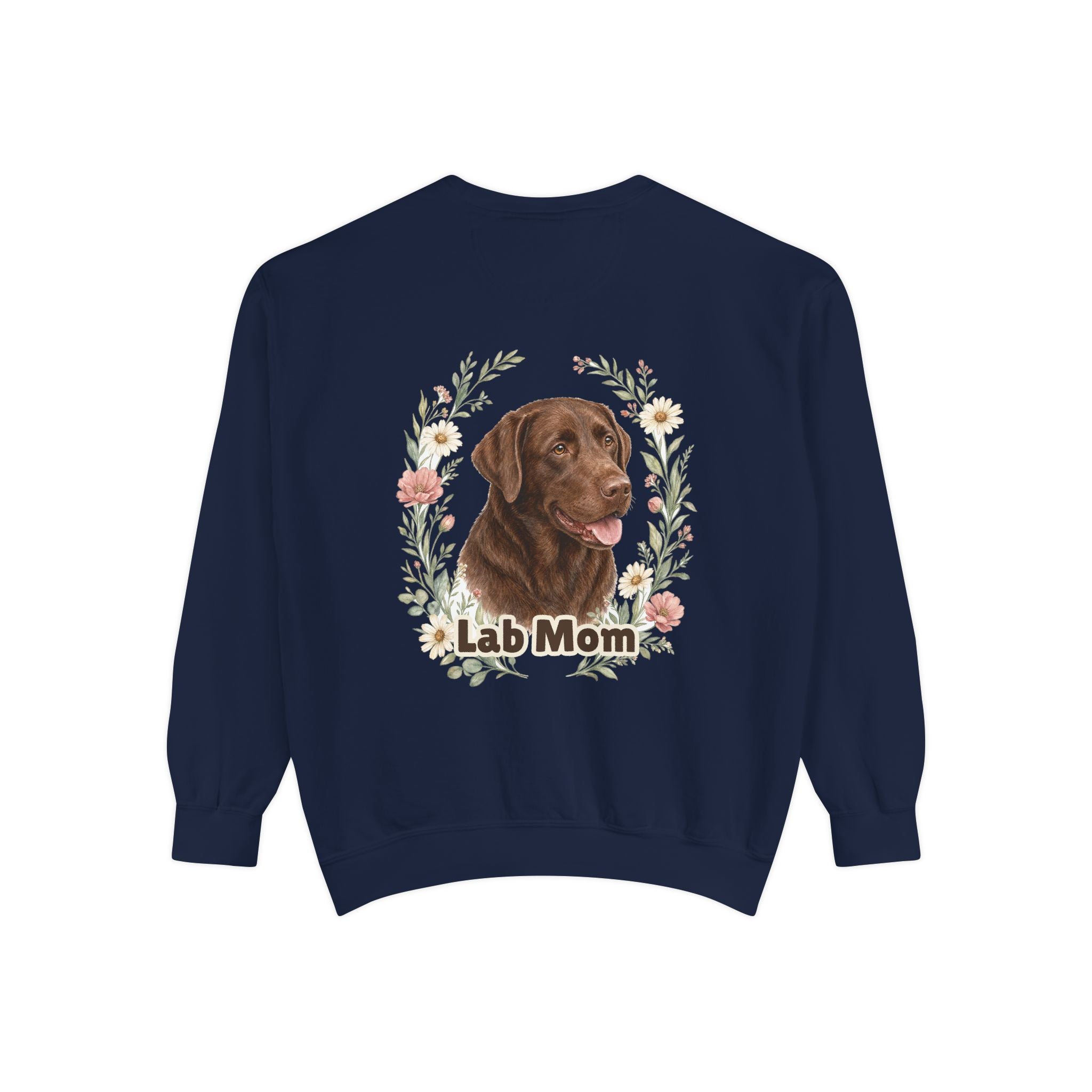 Chocolate Lab Mom Shirt, Labrador Mom Tee, Dog Mom Gift, Wildflower Dog Lover Sweatshirt, Cute Dog Owner Gift