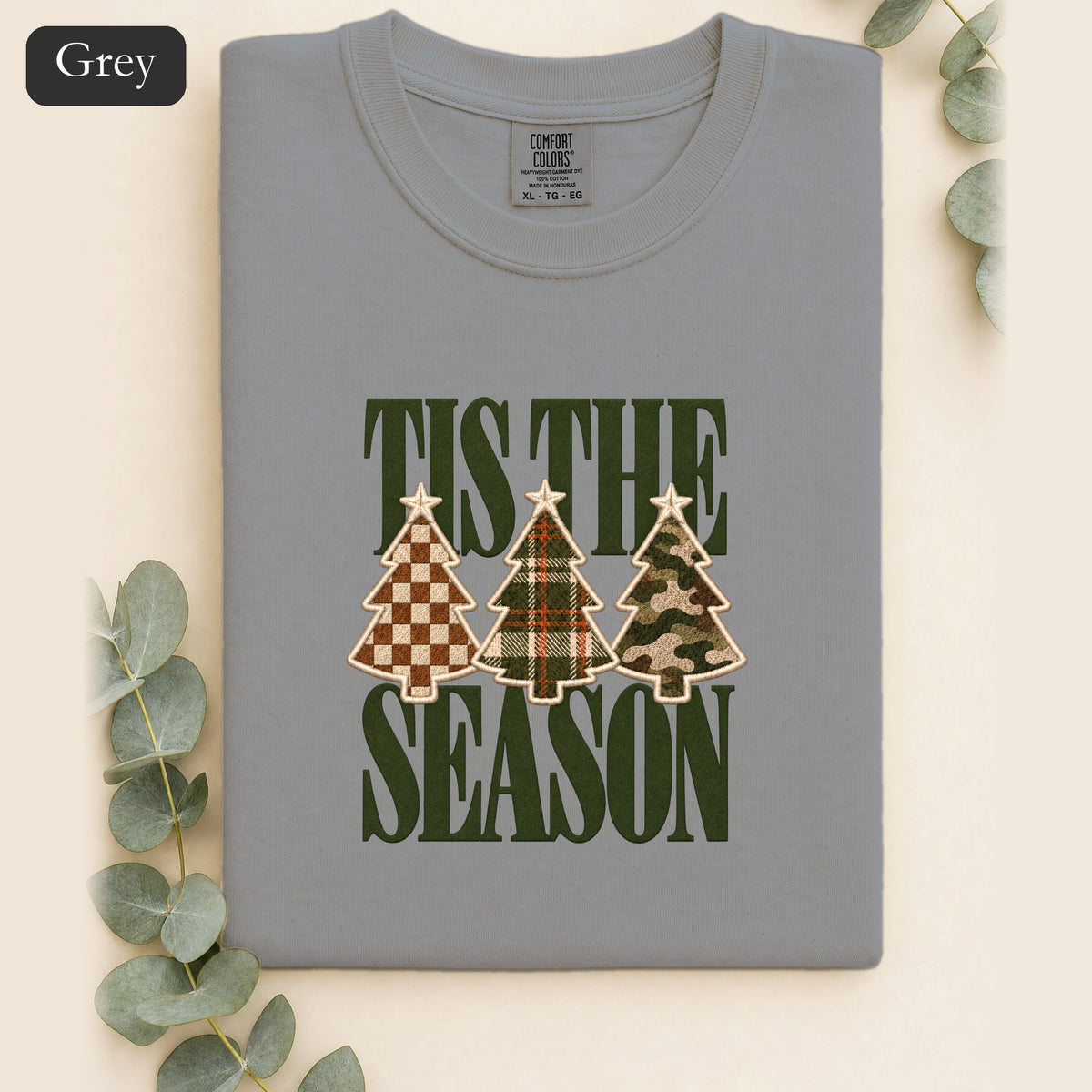 Plaid Woodland Christmas Trees Shirt | Holiday Tree Trio Tee