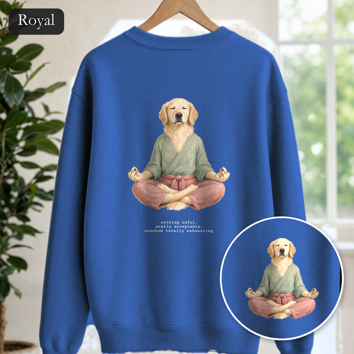 Yoga Dog Shirt, Namaste Zen Dog Tee, Funny Meditation Dog Mom Gift, Painterly Dog Lover Sweatshirt