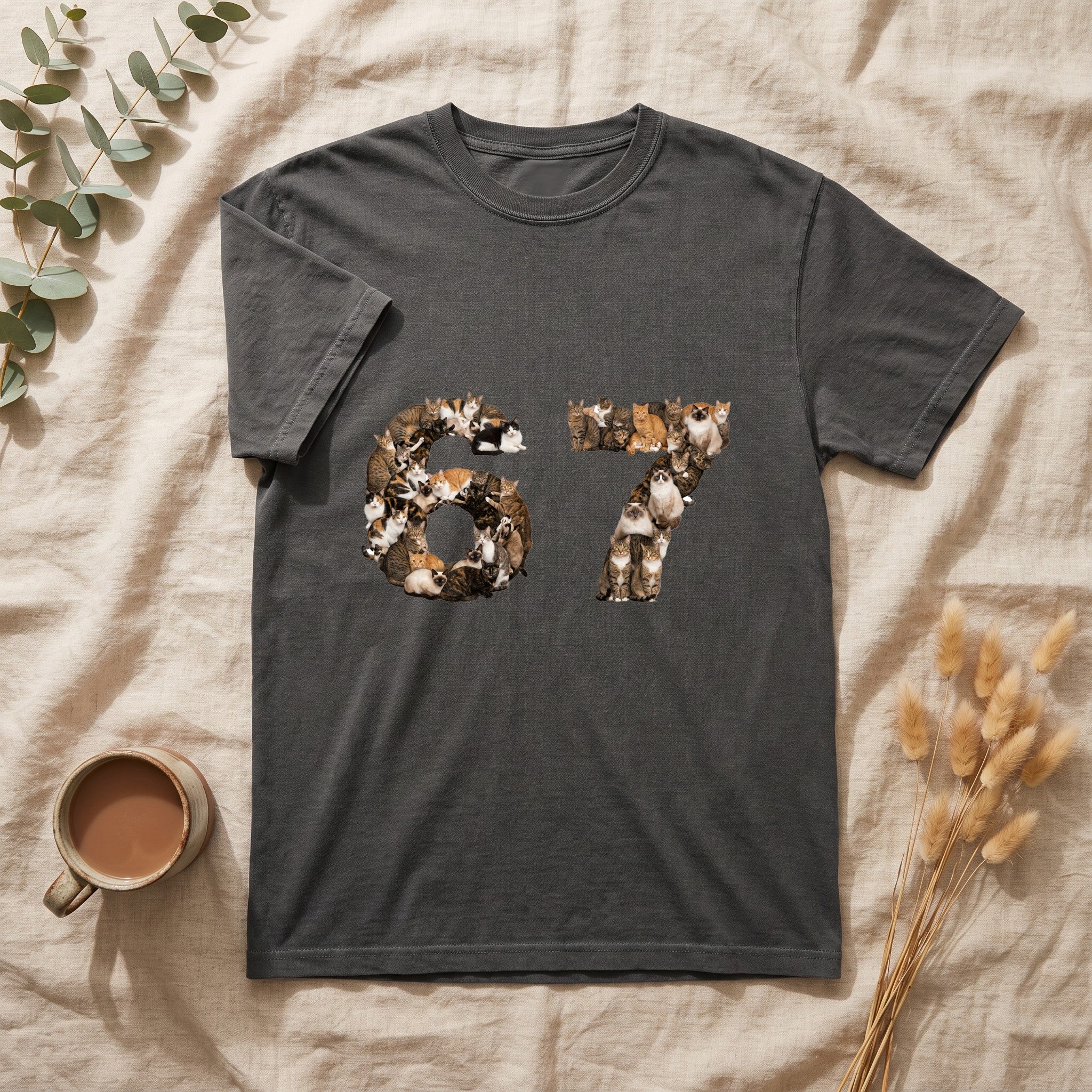 67 Cats Shirt, Funny 67 Meme Cat Tee, Trendy Cat Number Gift, Cat Lover Sweatshirt