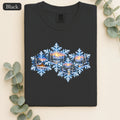 Snowflake Scenic Sunset Shirt | Winter Lake Landscape