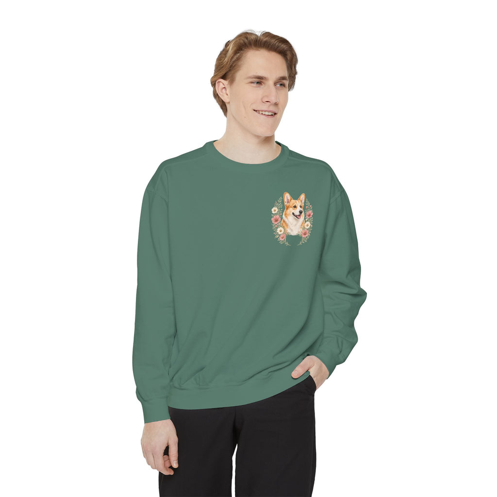 Corgi Mom Shirt, Corgi Mama Tee, Dog Mom Gift, Wildflower Corgi Lover Sweatshirt, Cute Dog Owner Gift
