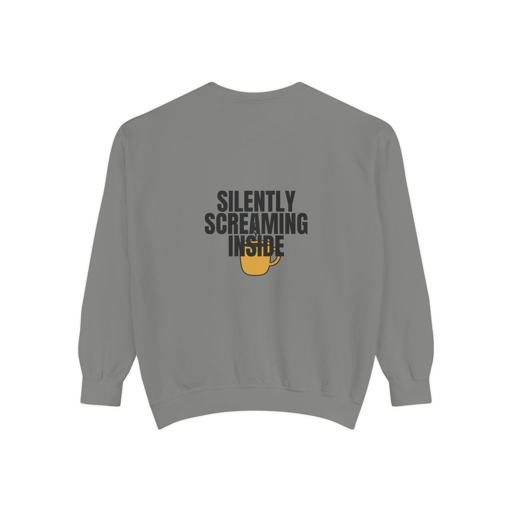 Silently Screaming Inside Shirt, Funny Sarcastic Tee, Coffee Lover Gift, Introvert Humor Sweatshirt