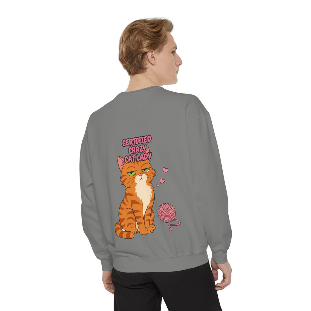 Certified Crazy Cat Lady Shirt, Orange Cat Mom Tee, Ginger Cat Lover Gift, Funny Cat Owner Sweatshirt