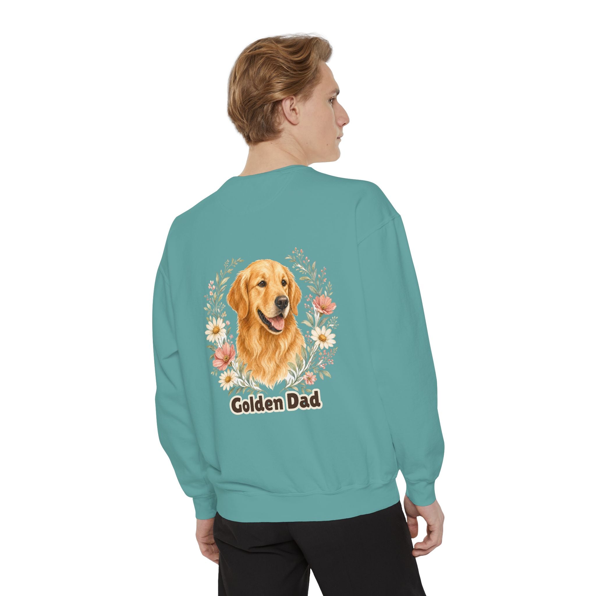 Golden Retriever Dad Shirt, Golden Dad Tee, Dog Dad Gift, Wildflower Dog Lover Sweatshirt, Cute Dog Owner Gift
