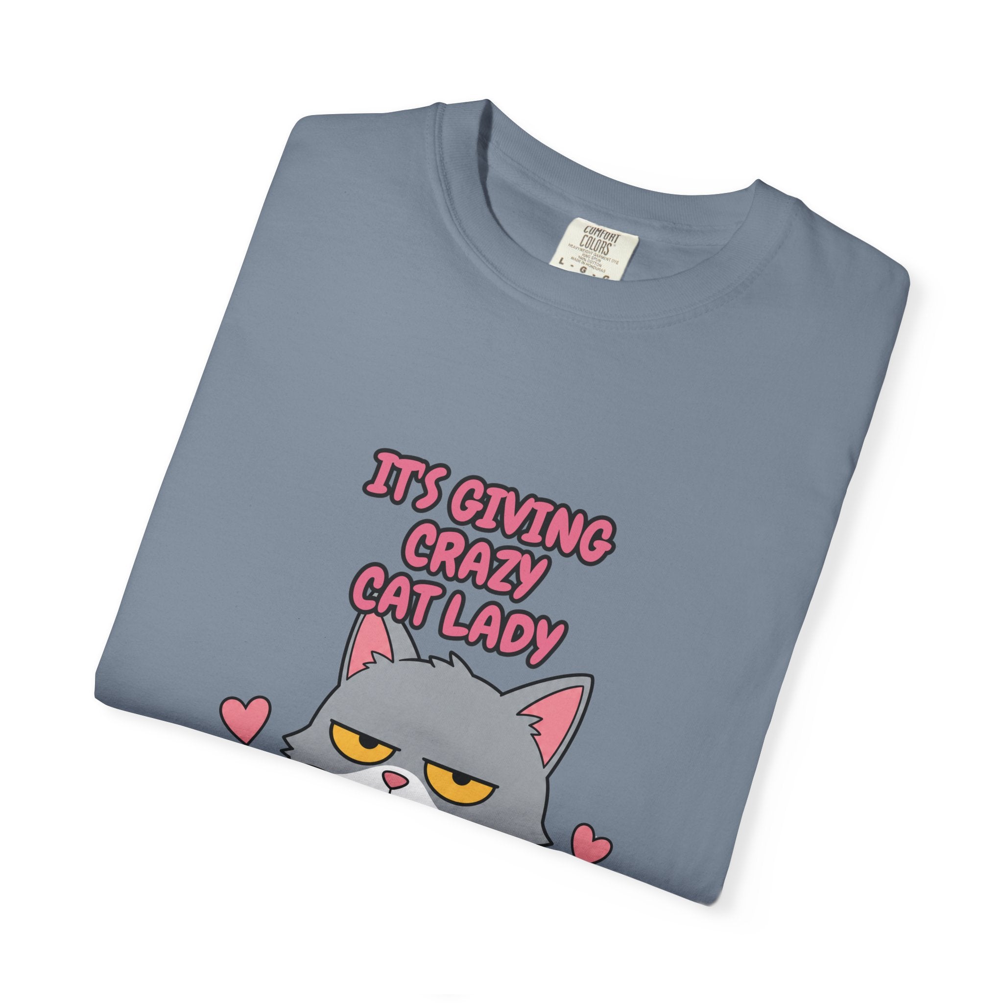 It's Giving Crazy Cat Lady Shirt, Grey Cat Mom Tee, Cat Lover Gift, Funny Cat Owner Sweatshirt
