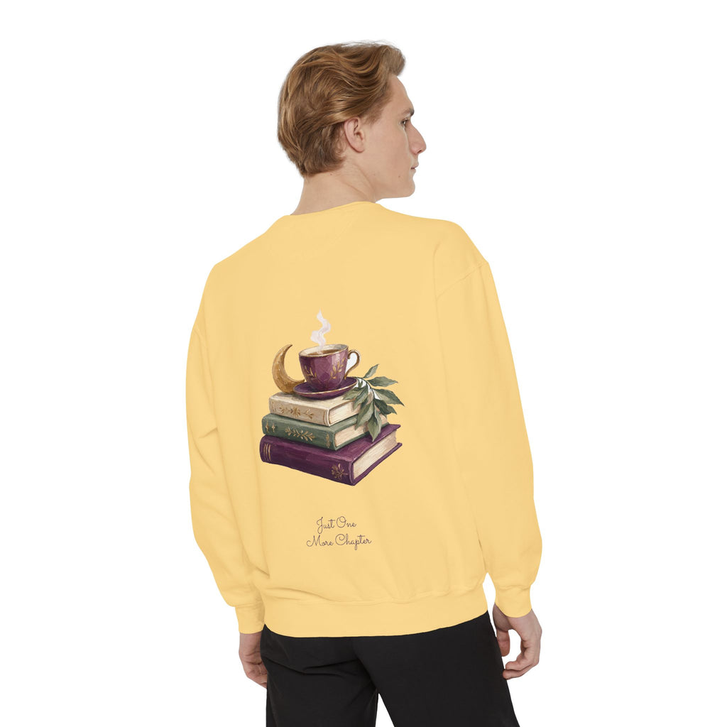 Just One More Chapter Shirt, Bookish Reader Tee, Book Lover Cozy Gift, Painterly Reading Sweatshirt