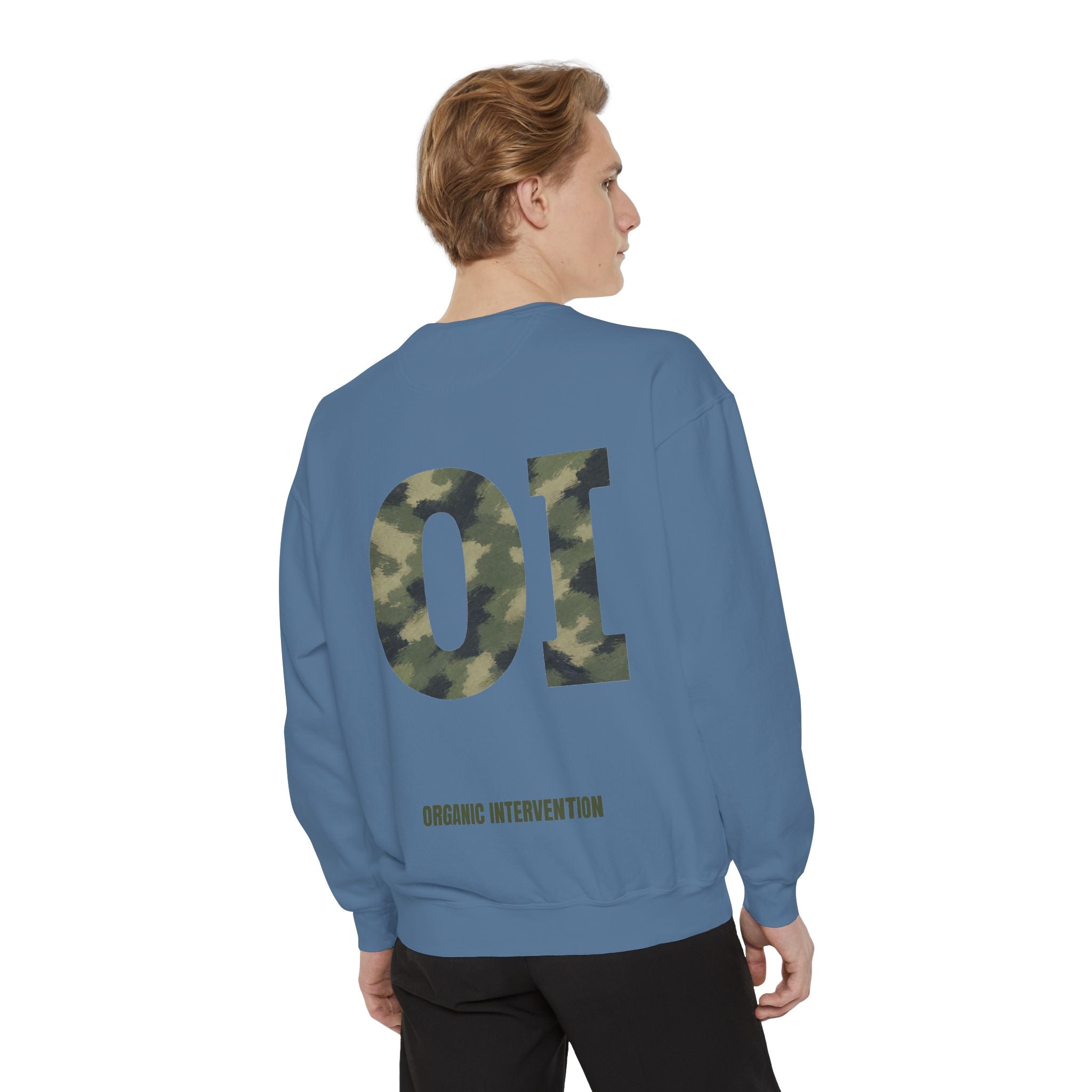 Organic Intervention Camo Hoodie, OI Monogram Anti-Algorithm Sweatshirt, Streetwear Camo Graphic Gift, Bold Statement Hoodie