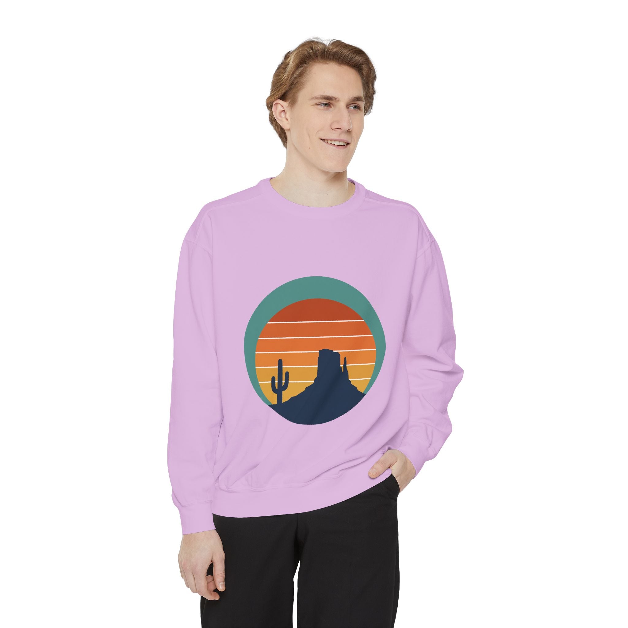 Retro Sunset Desert Shirt, Vintage Cactus Tee, Southwest Nature Gift, 70s Landscape Sweatshirt