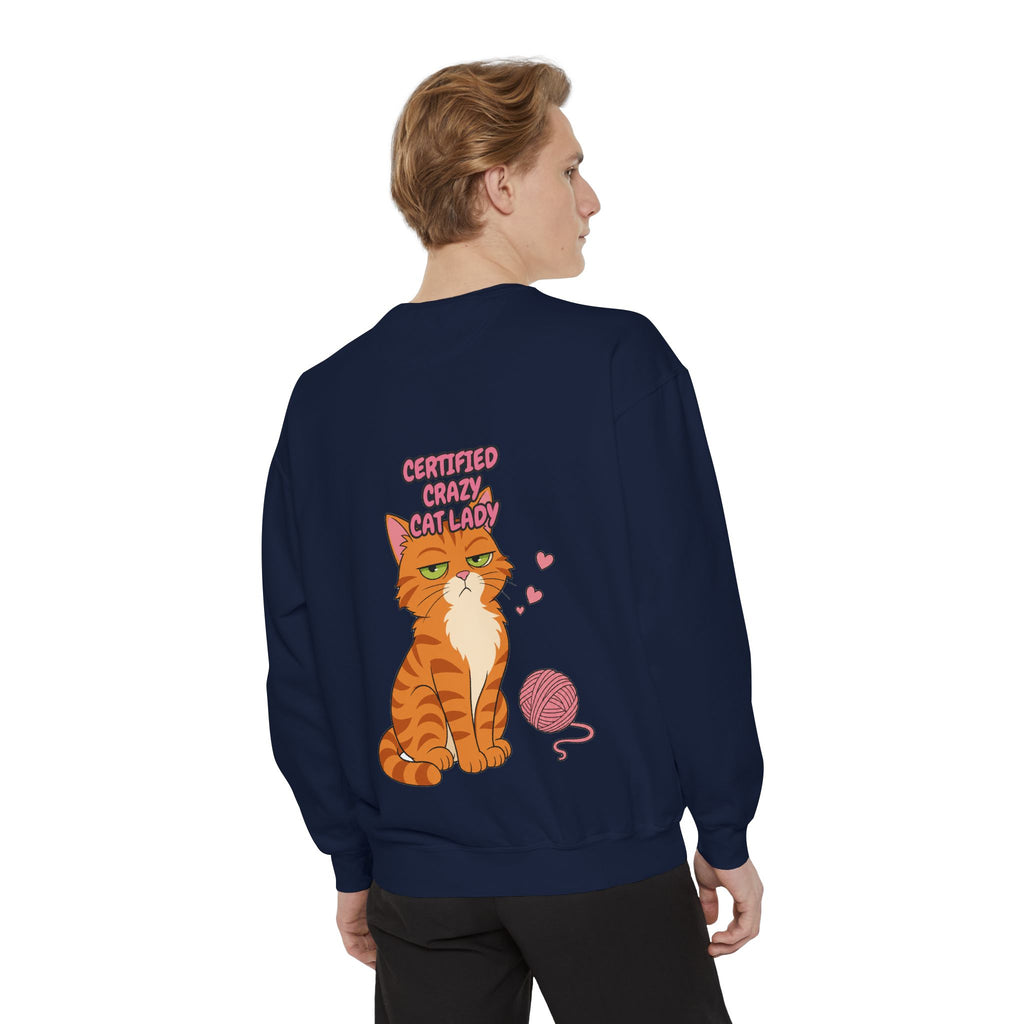 Certified Crazy Cat Lady Shirt, Orange Cat Mom Tee, Ginger Cat Lover Gift, Funny Cat Owner Sweatshirt