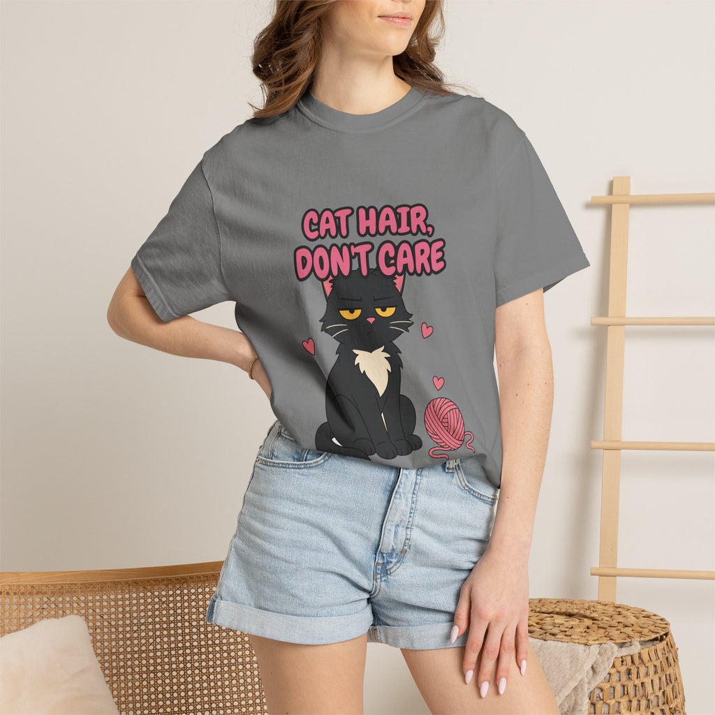 Cat Hair Don't Care Shirt, Funny Cat Mom Tee, Cat Lover Gift, Cat Owner Sweatshirt