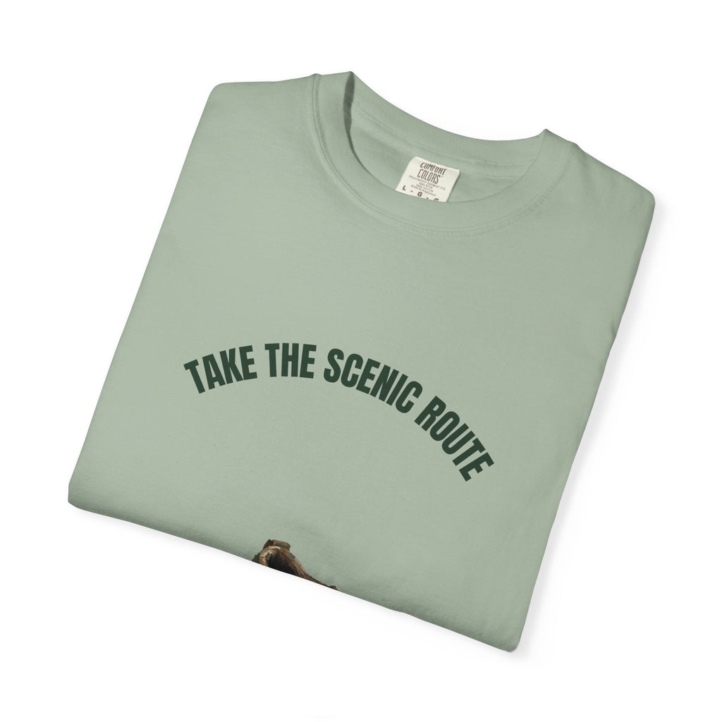 Take the Scenic Route Shirt, Hiking Trail Tee, Outdoor Adventure Nature Gift, Painterly Mountain Sweatshirt