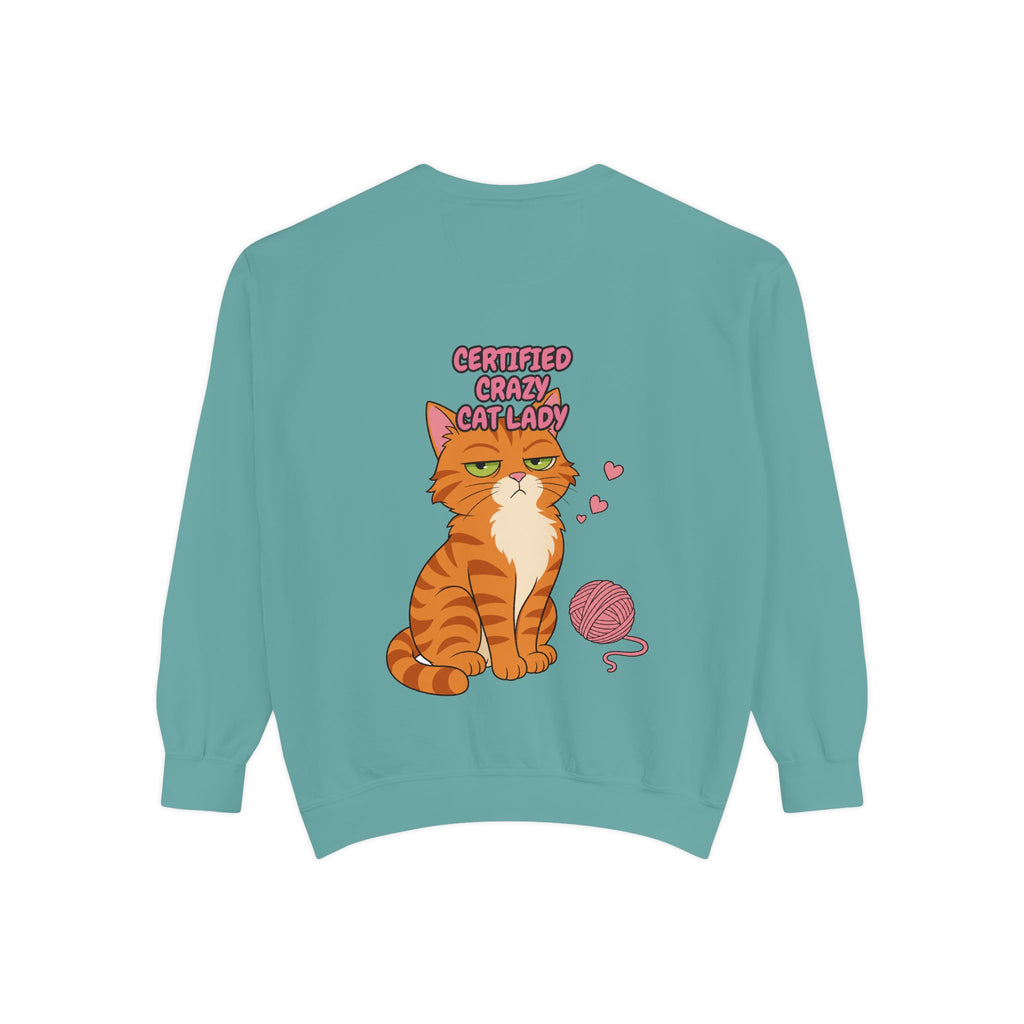 Certified Crazy Cat Lady Shirt, Orange Cat Mom Tee, Ginger Cat Lover Gift, Funny Cat Owner Sweatshirt